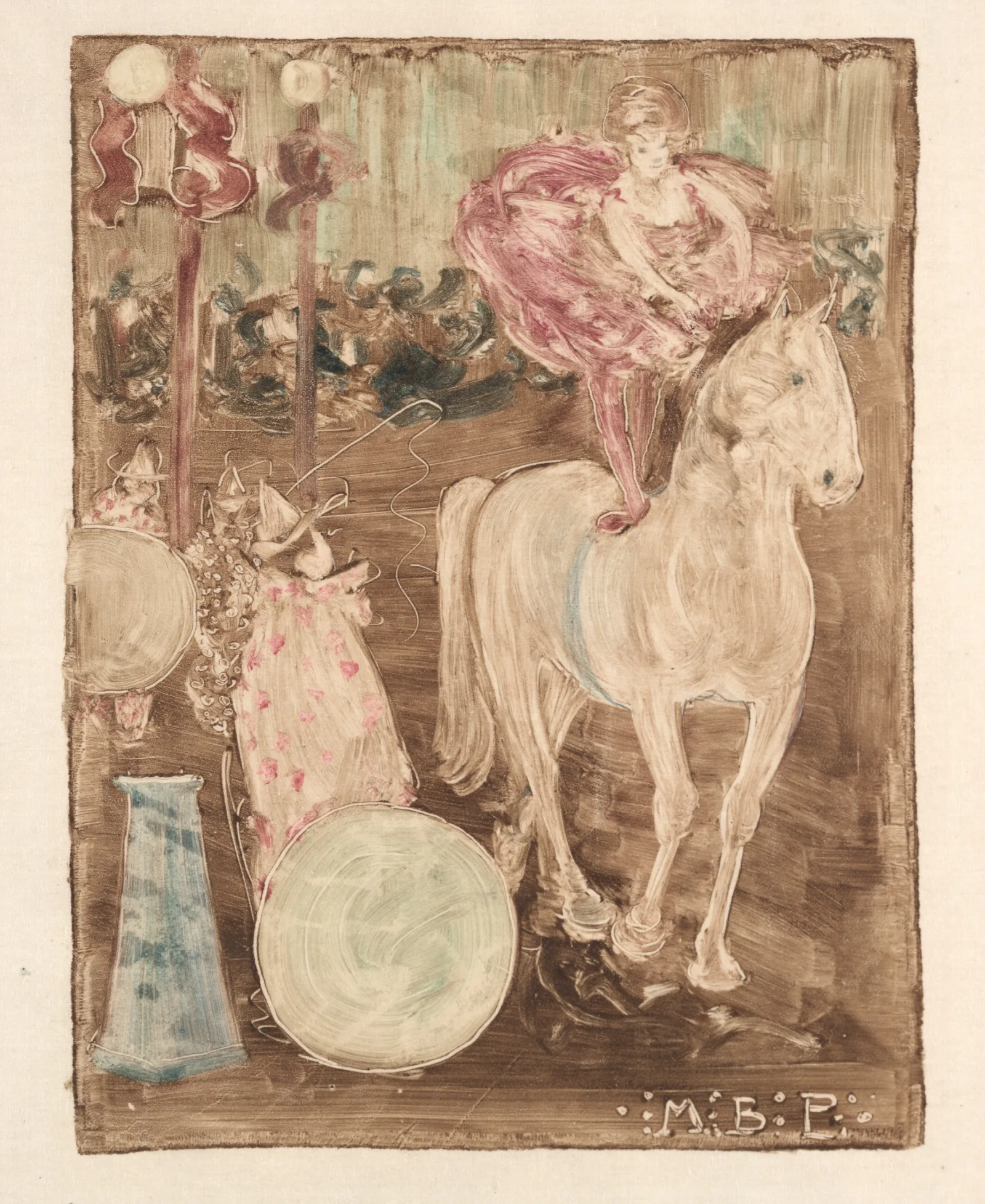 Bareback Rider Wall Art by Maurice Prendergast - Canvas Print