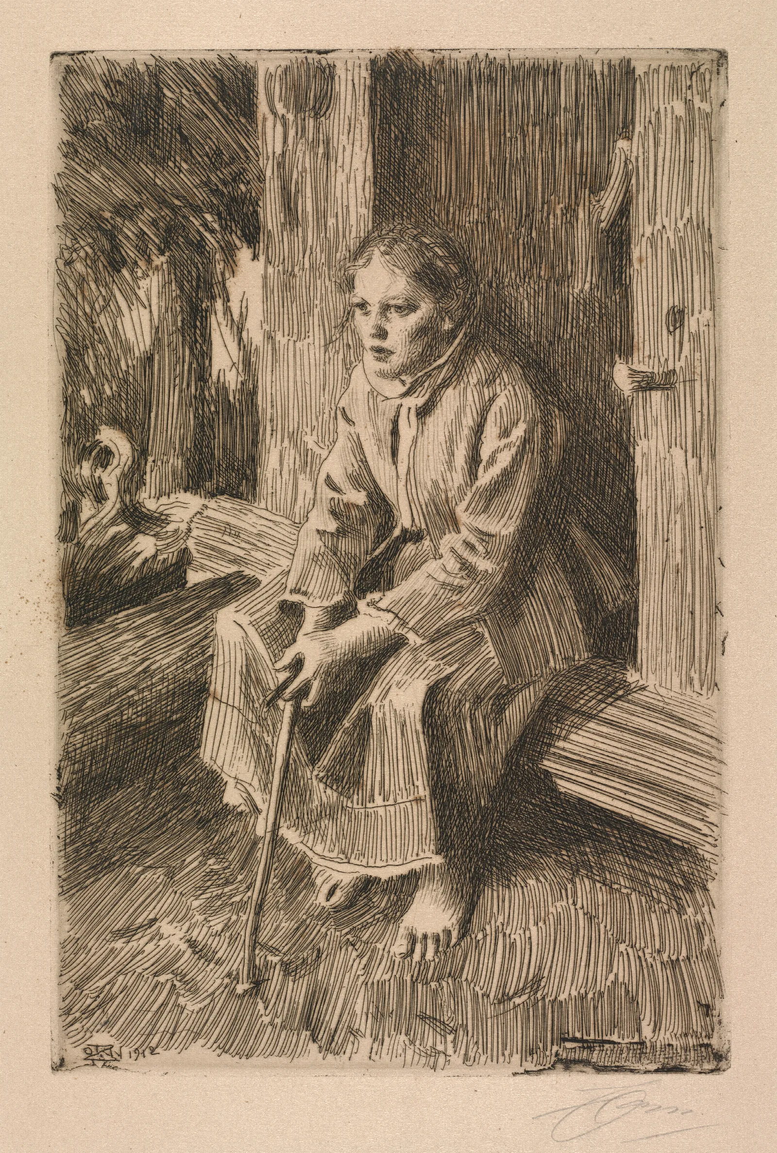 Vallkulla Wall Art by Anders Zorn - Canvas Print