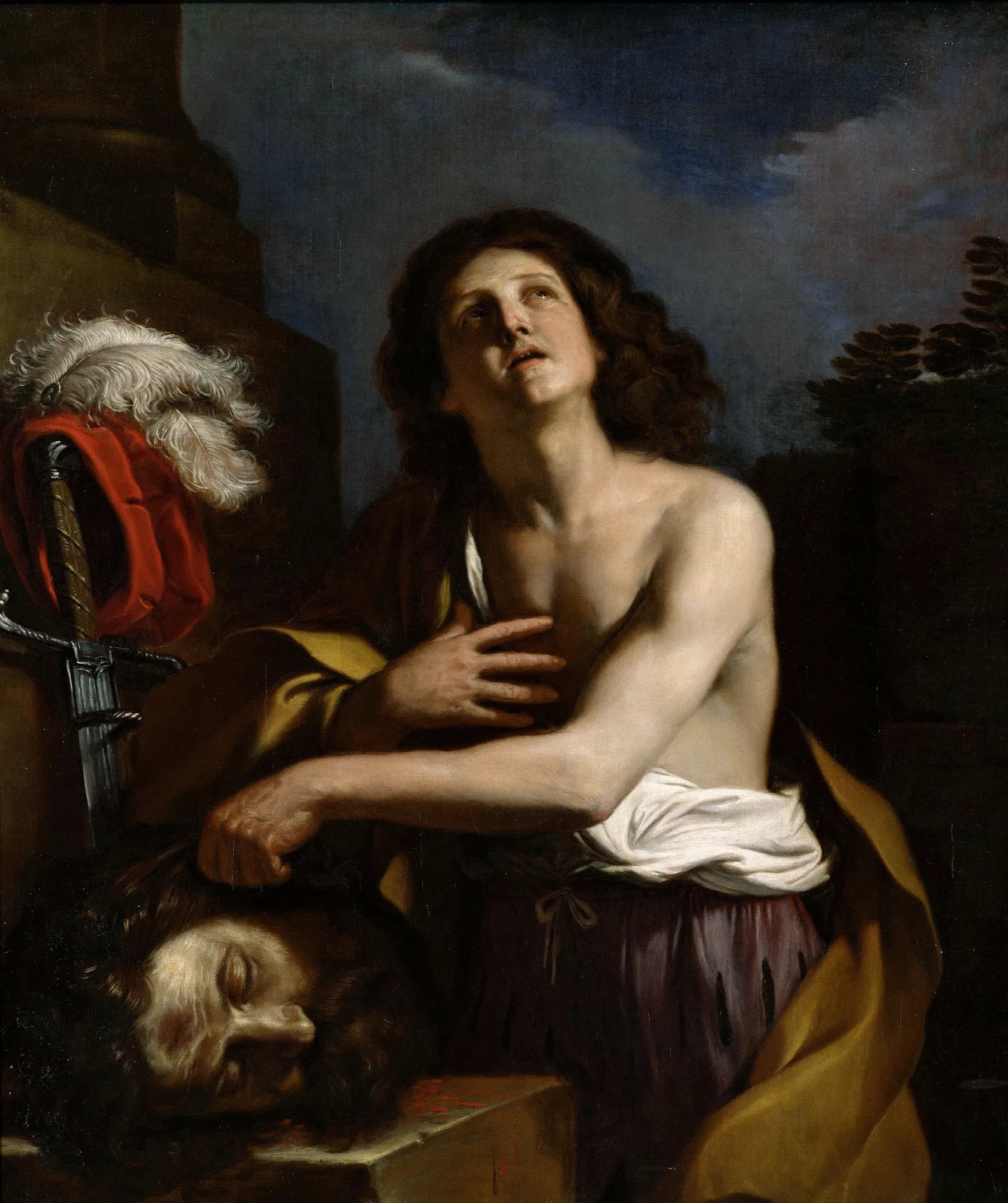 David With The Head Of Goliath 3 Wall Art by Guercino - Canvas Print
