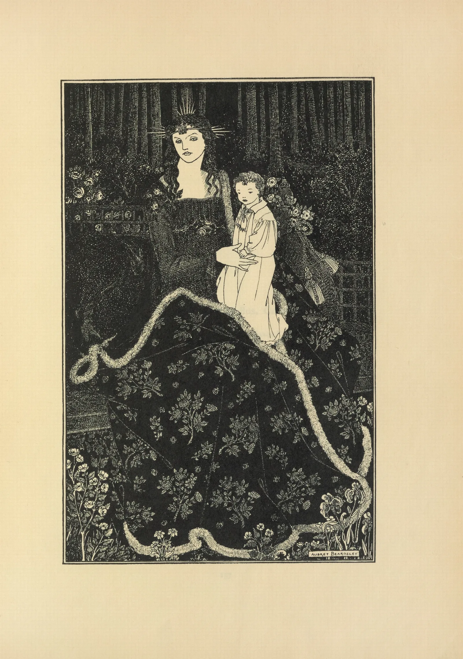 Christmas Card Issued With No 1 Of The Savoy Wall Art by Aubrey Vincent Beardsley - Canvas Print
