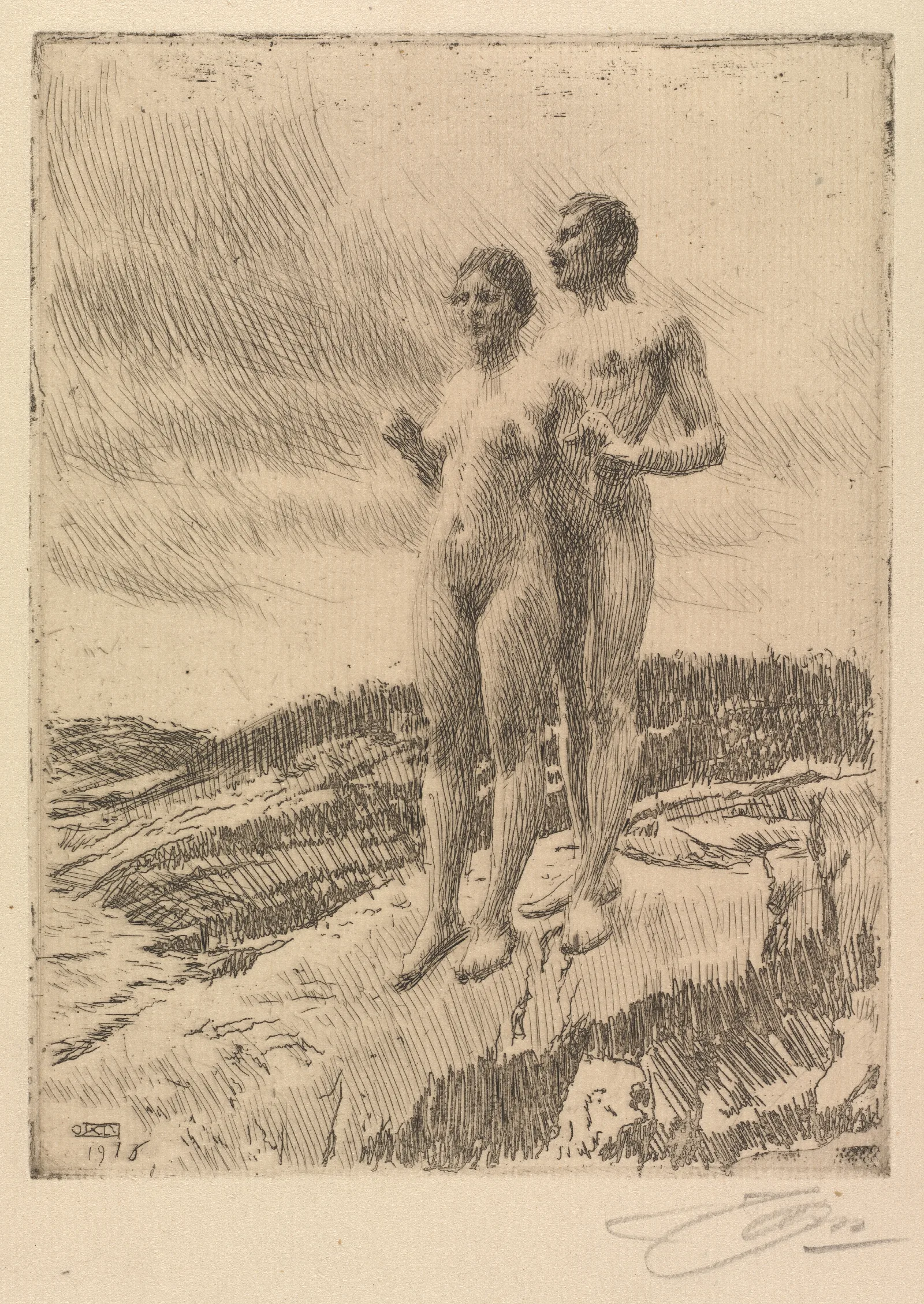 The Two Wall Art by Anders Zorn - Canvas Print