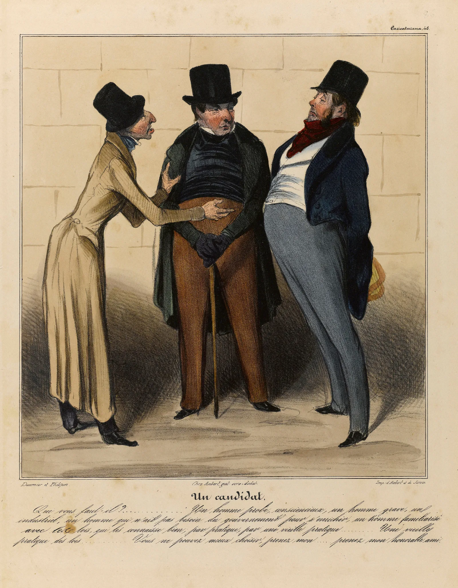 Un Candidat Wall Art by Honoré Daumier - Canvas Print