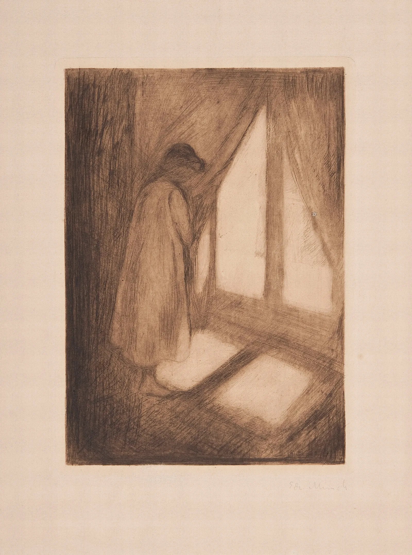Das Madchen Am Fenster Wall Art by Edvard Munch - Canvas Print