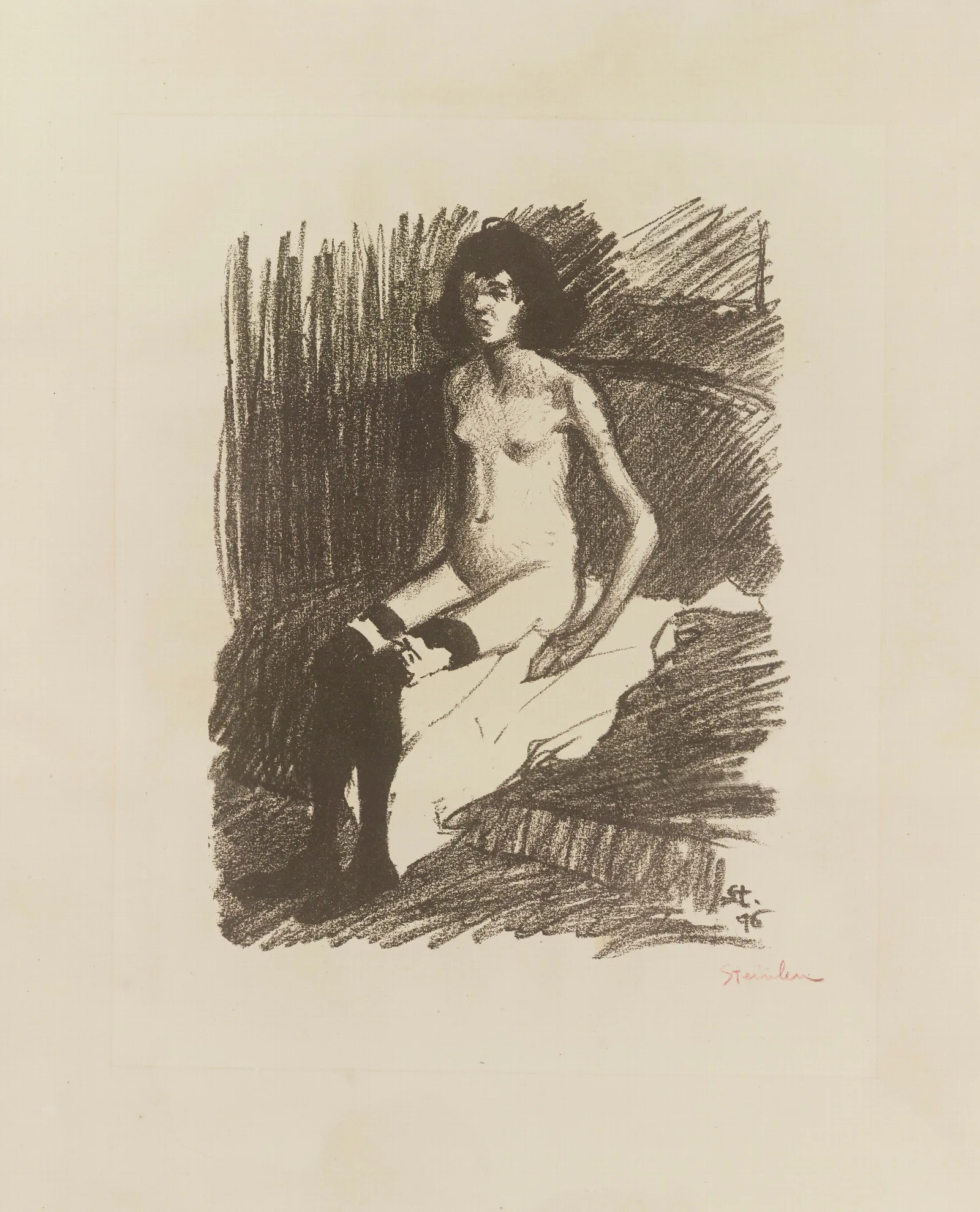 Modele Wall Art by Théophile Alexandre Steinlen - Canvas Print