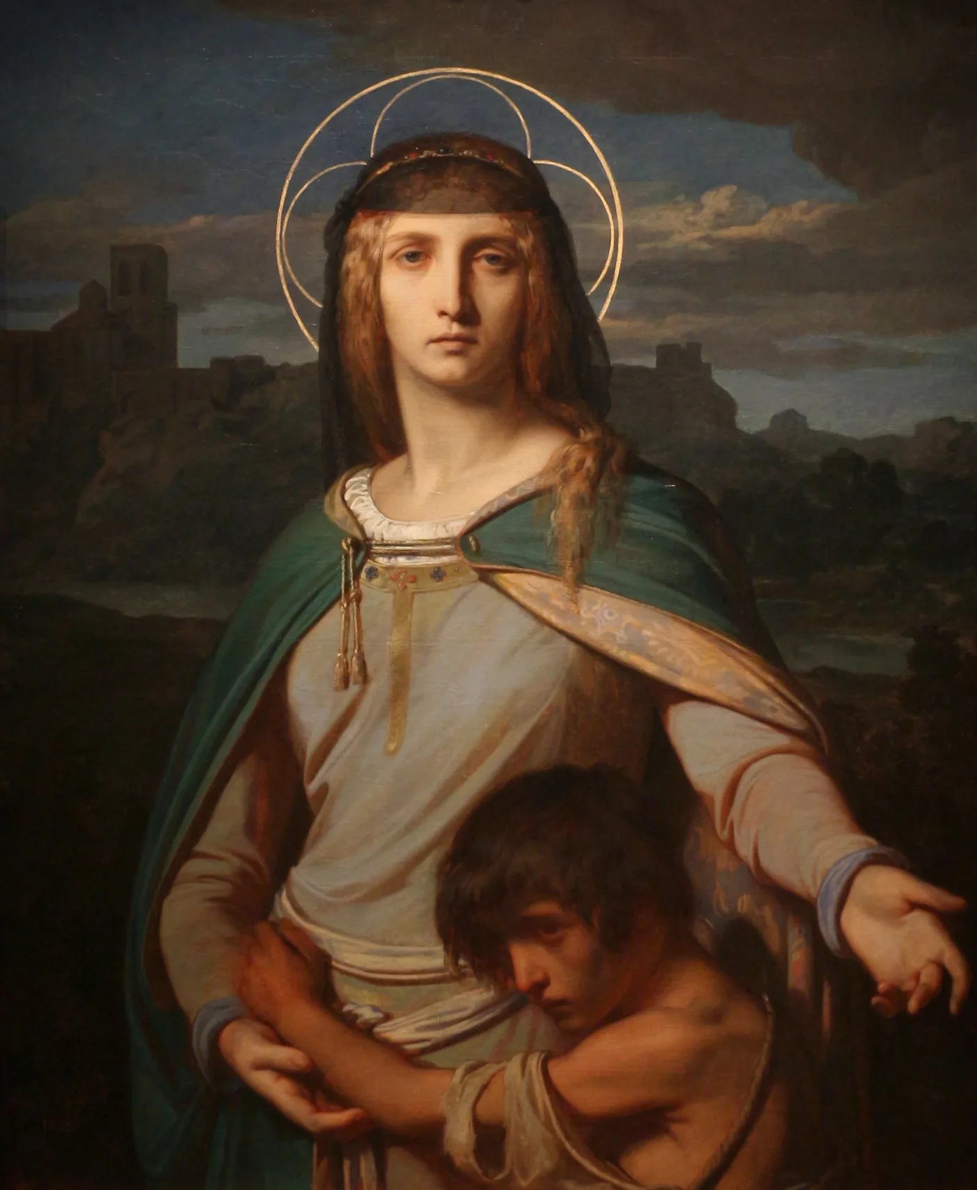 Saint Monica In A Landscape Wall Art by Alexandre Cabanel - Canvas Print
