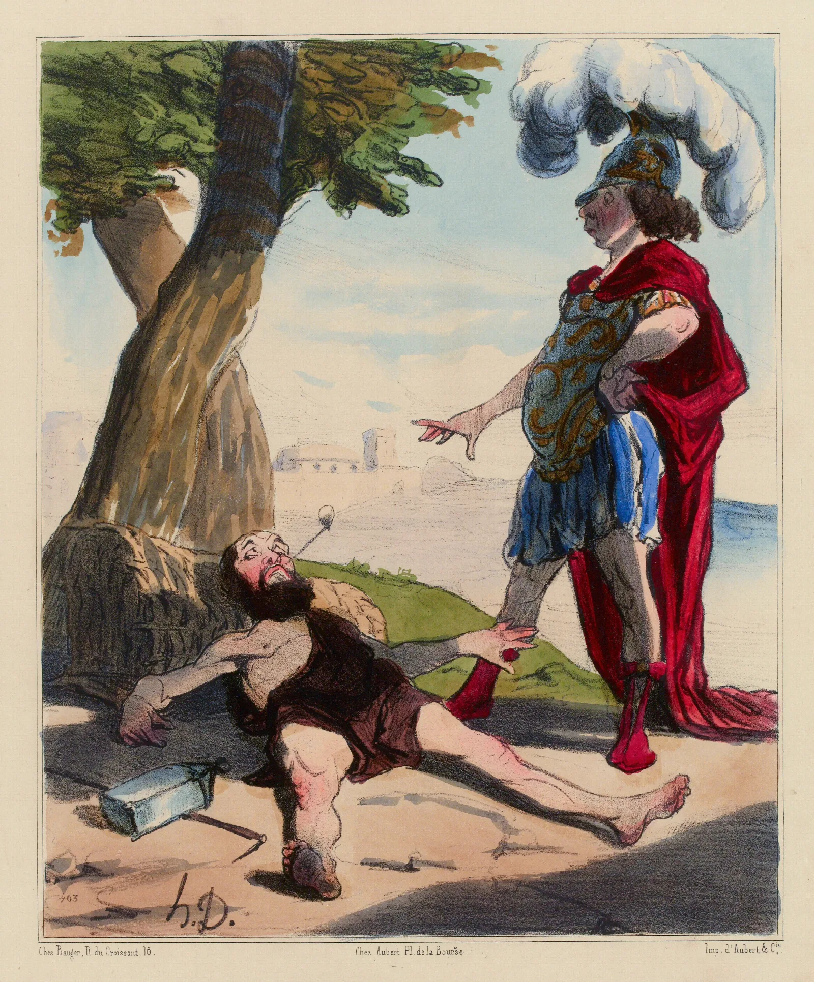 Alexandre Et Diogene Wall Art by Honoré Daumier - Canvas Print