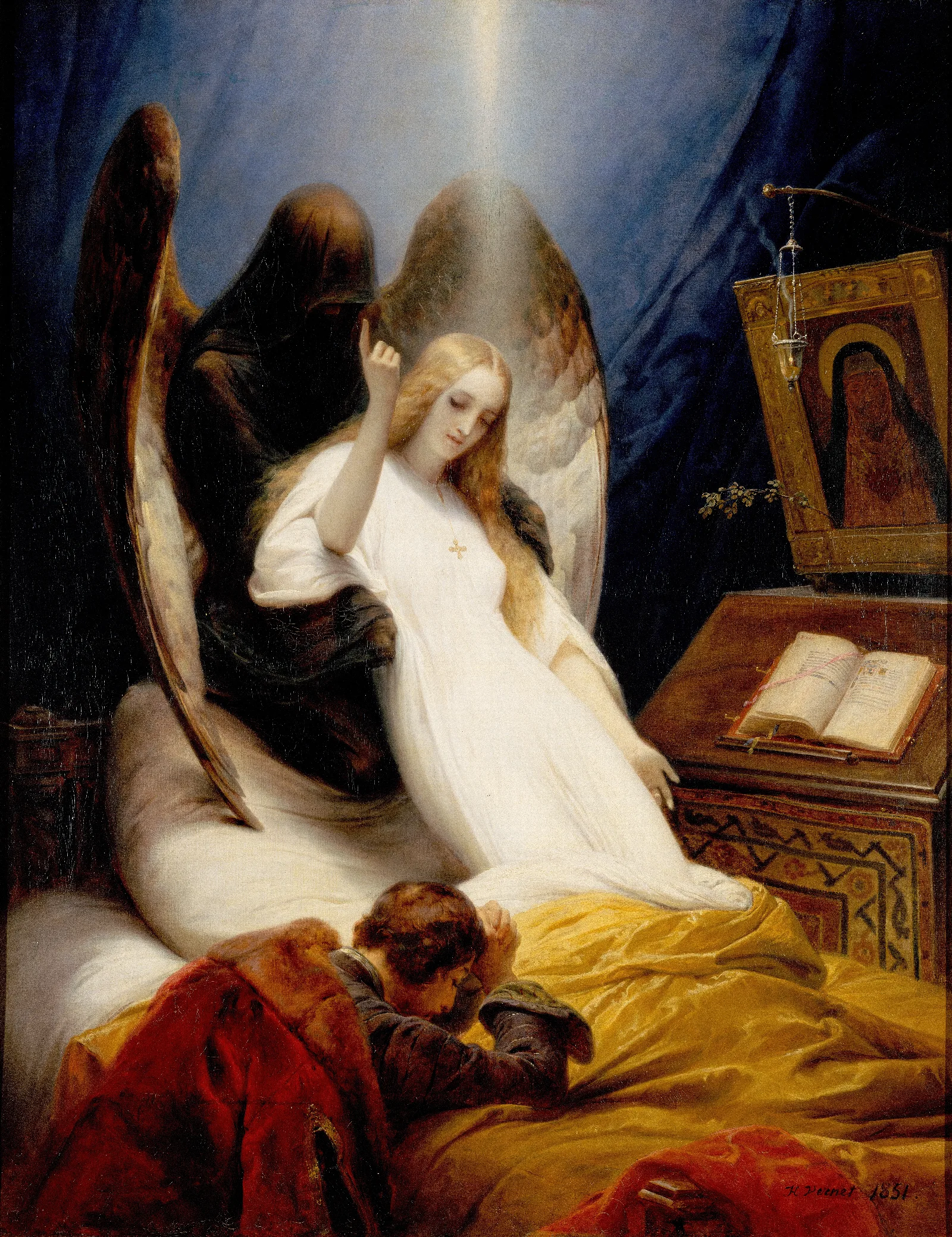Angel Of The Death Wall Art by Horace Vernet - Canvas Print