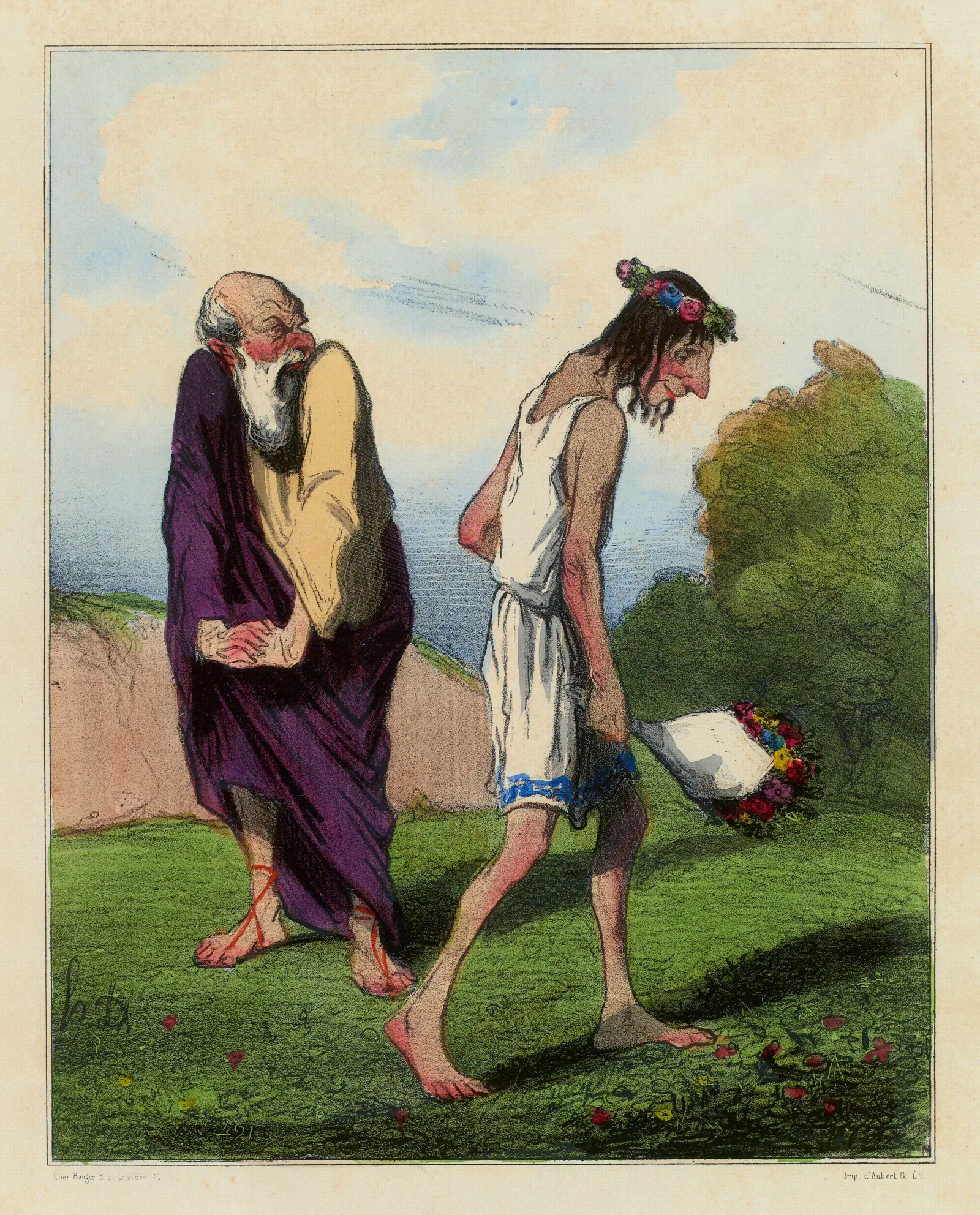 Telemaque Ravage Par Lamour Wall Art by Honoré Daumier - Canvas Print