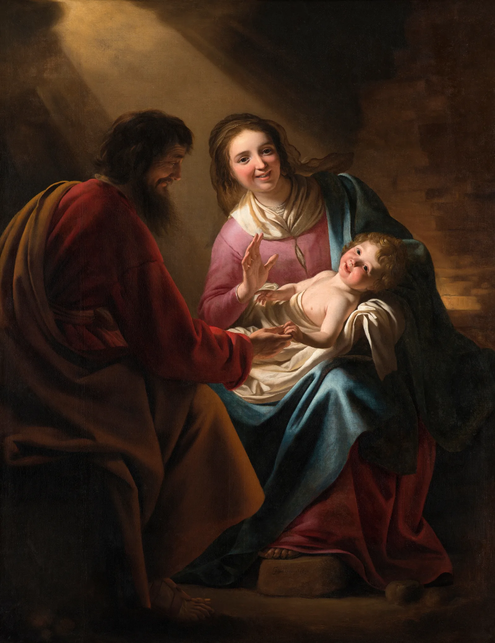 The Holy Family 91 Wall Art by Gerard van Honthorst - Canvas Print