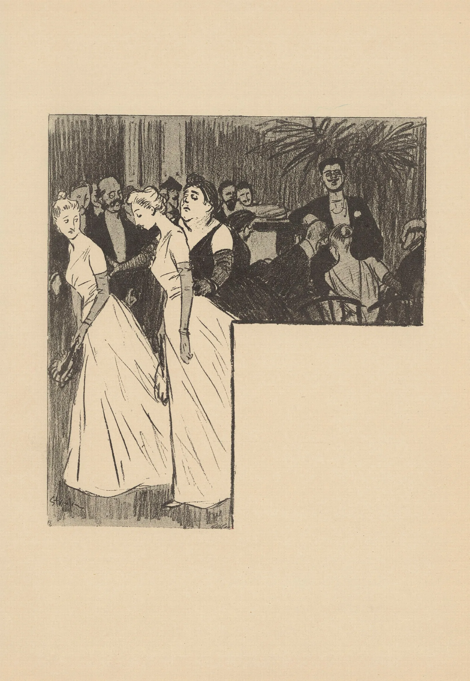 Heloise Et Abelard Wall Art by Théophile Alexandre Steinlen - Canvas Print