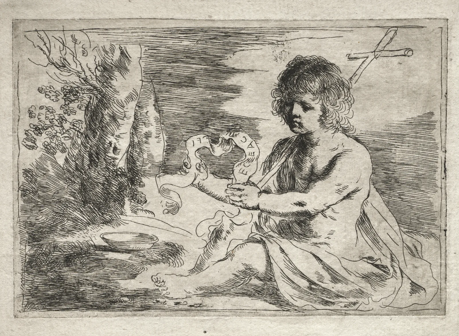 St John The Baptist 10 Wall Art by Guercino - Canvas Print