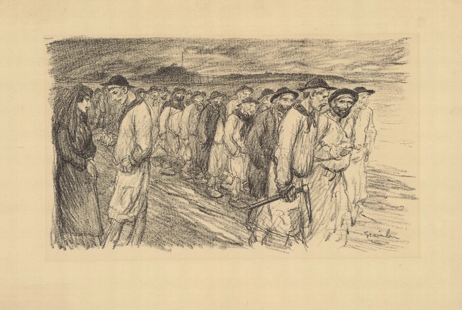 La Sortie De La Mine Wall Art by Théophile Alexandre Steinlen - Canvas Print