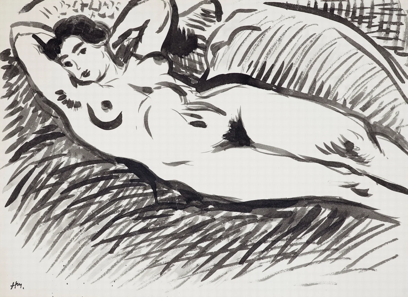 Nu Allonge Sur Un Sofa Wall Art by Henri Matisse - Canvas Print