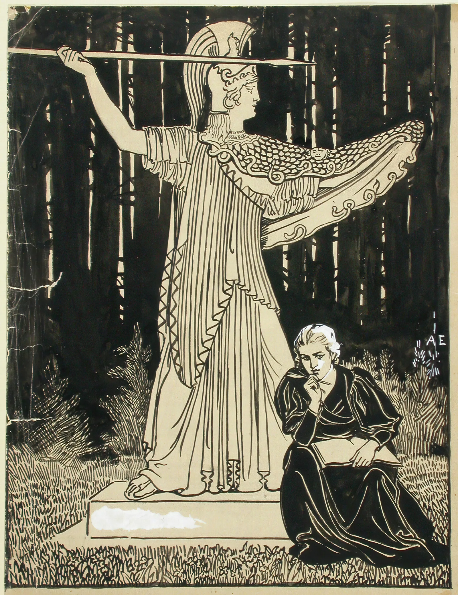 Ateneum Lehden Kansikuva Julkaisija Wentzel Hagelstam Wall Art by Albert Edelfelt - Canvas Print
