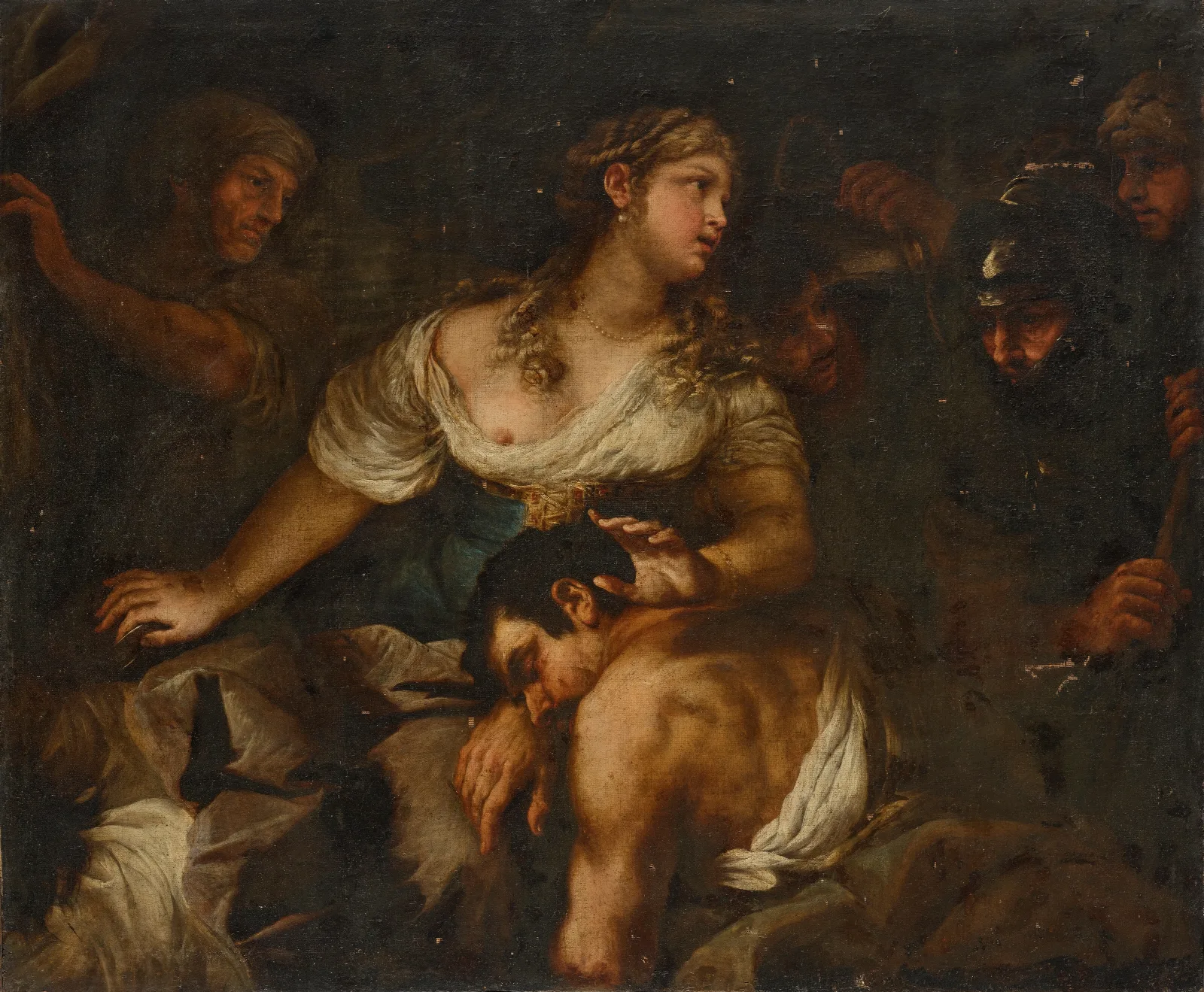 Samson And Delilah 19 Wall Art by Luca Giordano - Canvas Print
