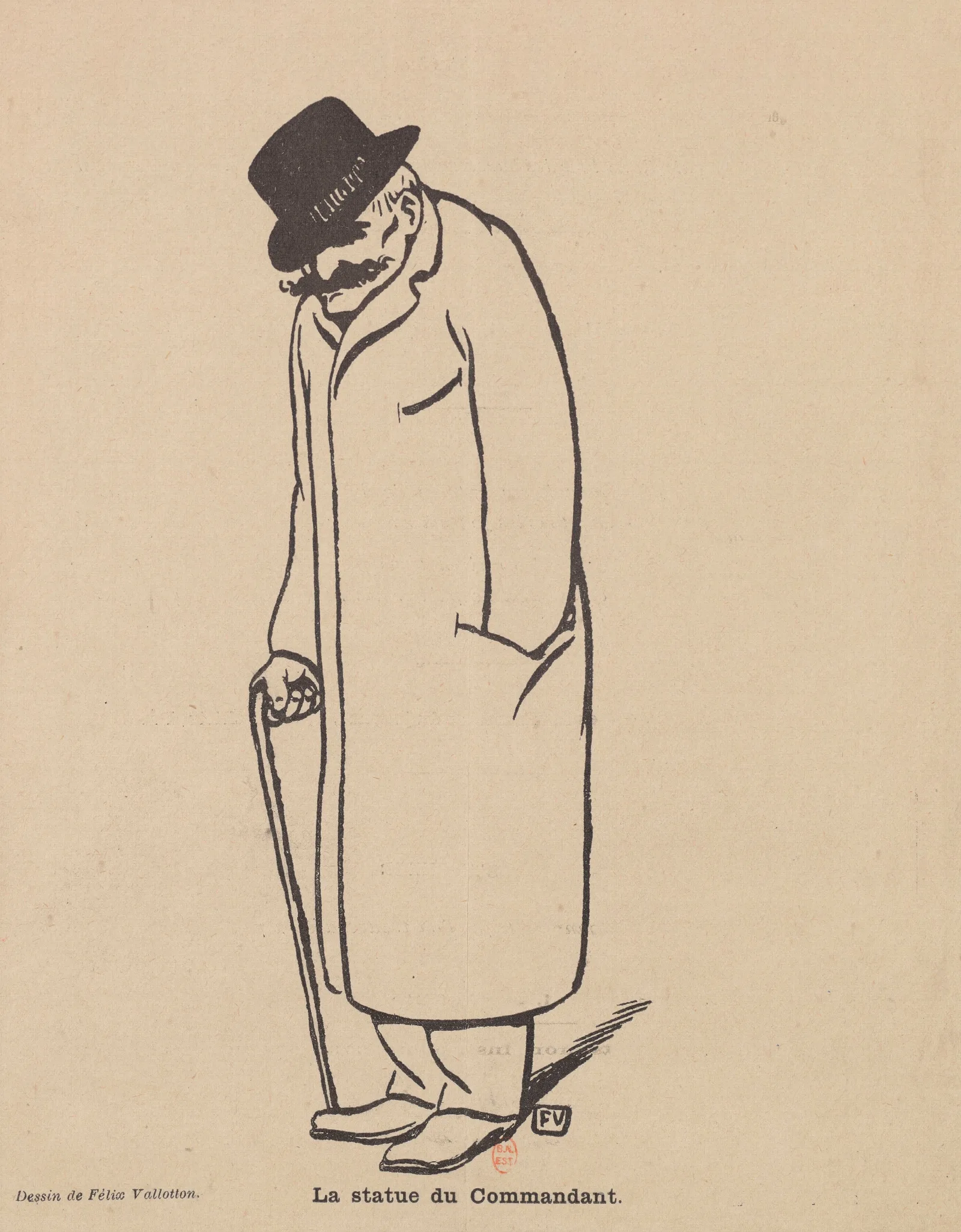 La Statue Du Commandant Wall Art by Félix Vallotton - Canvas Print