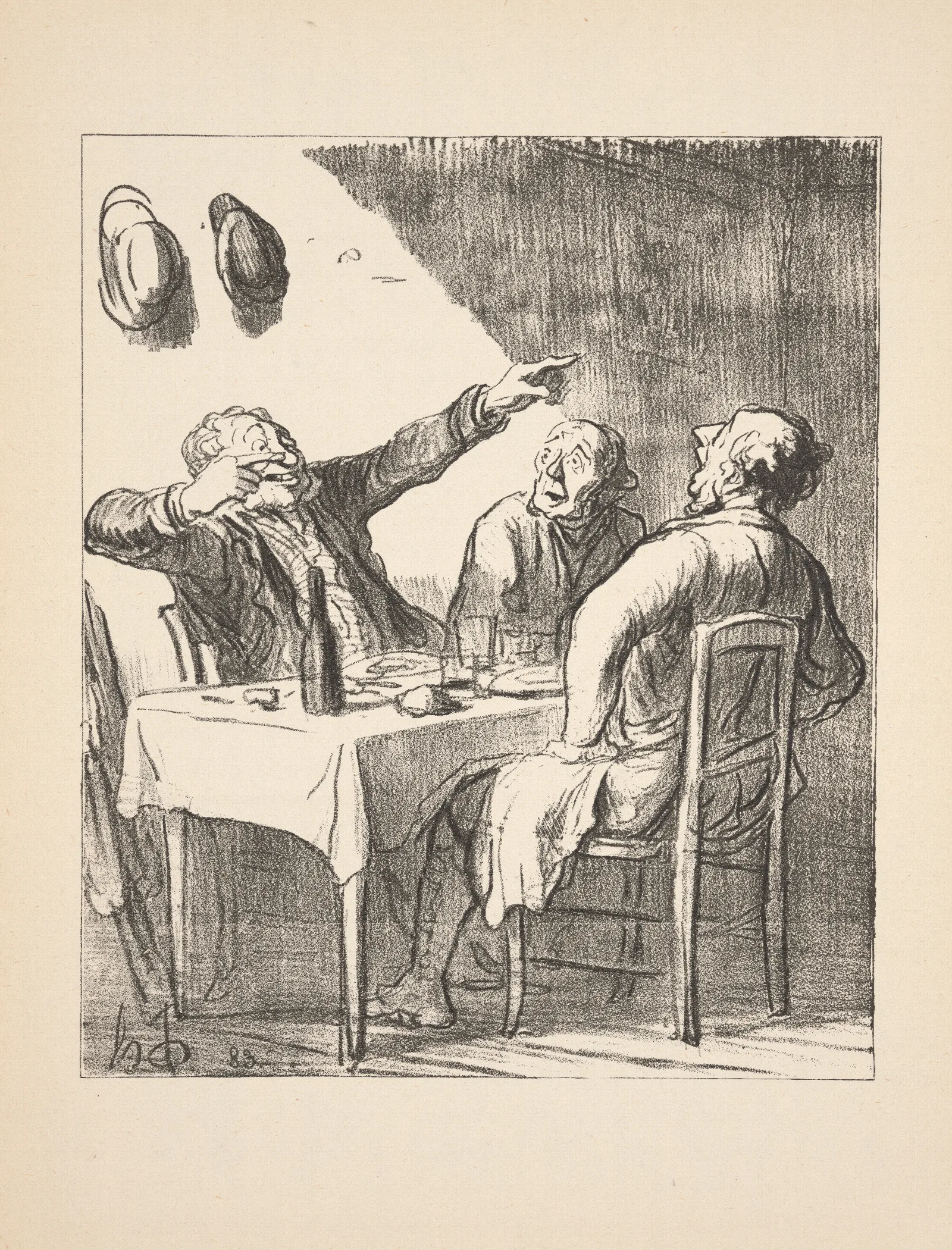 Hunting And Fishing Pl 16 Wall Art by Honoré Daumier - Canvas Print