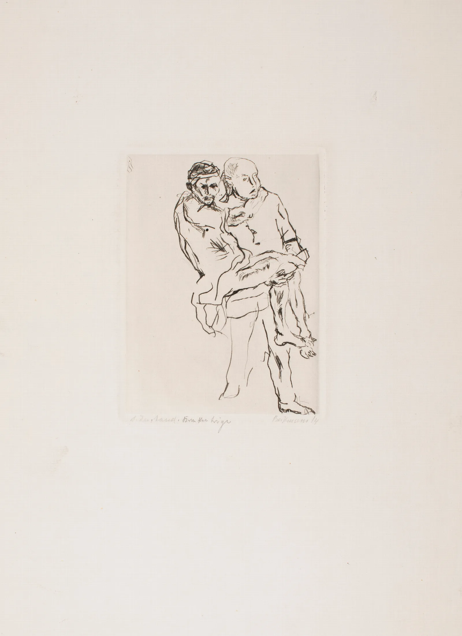 Carrying The Wounded Wall Art by Max Beckmann - Canvas Print