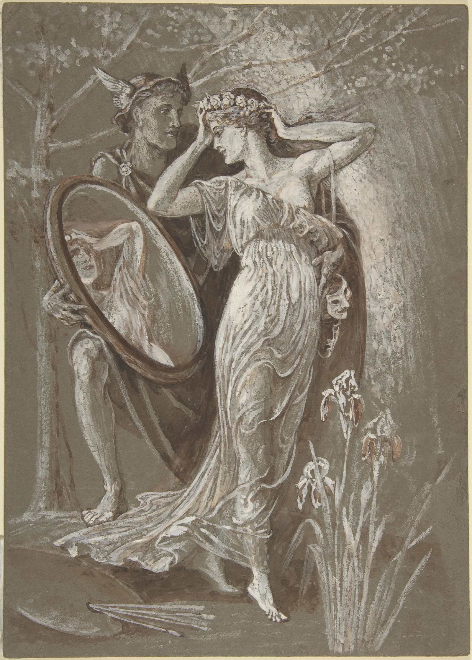 The Mirror Of Venus Or Lart Et Vie Art And Life Wall Art by Walter Crane - Canvas Print