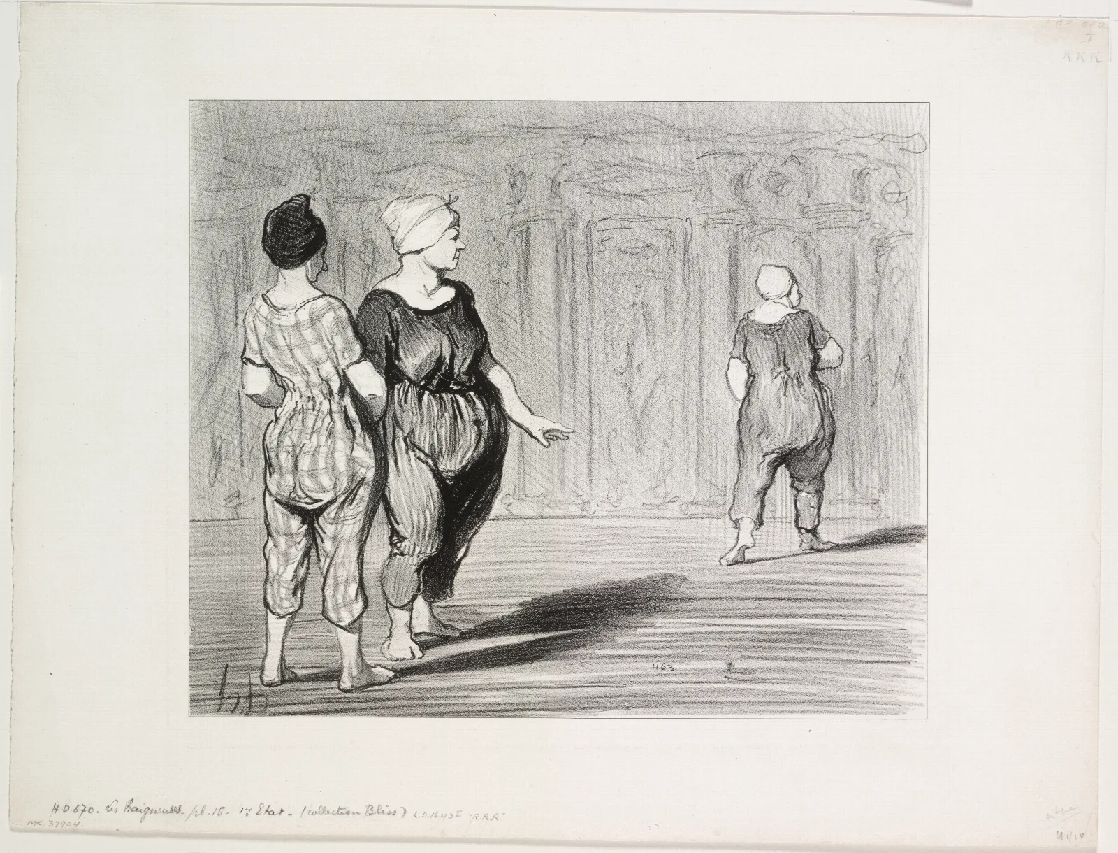 Madame Coquardeau Still Has A Pretty Figure After All Wall Art by Honoré Daumier - Canvas Print