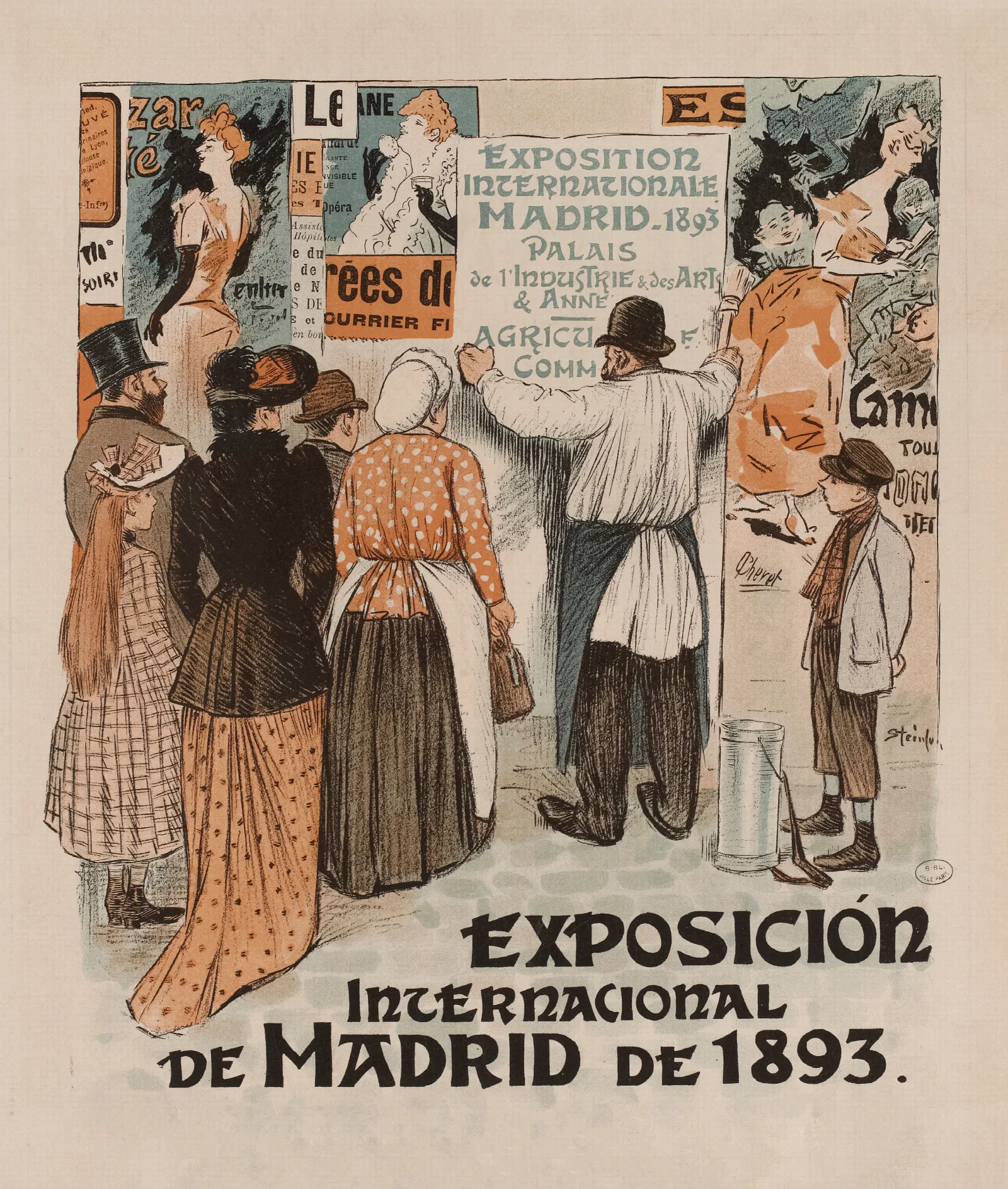 Exposicion Internacional De Madrid Wall Art by Théophile Alexandre Steinlen - Canvas Print
