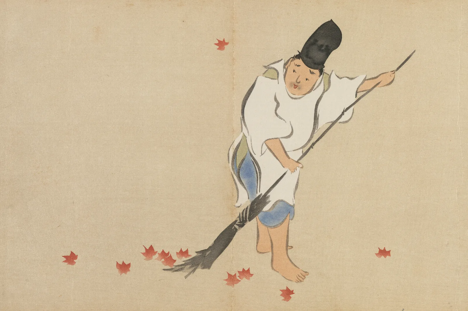Court Guard Eishi Wall Art by Kamisaka Sekka - Canvas Print