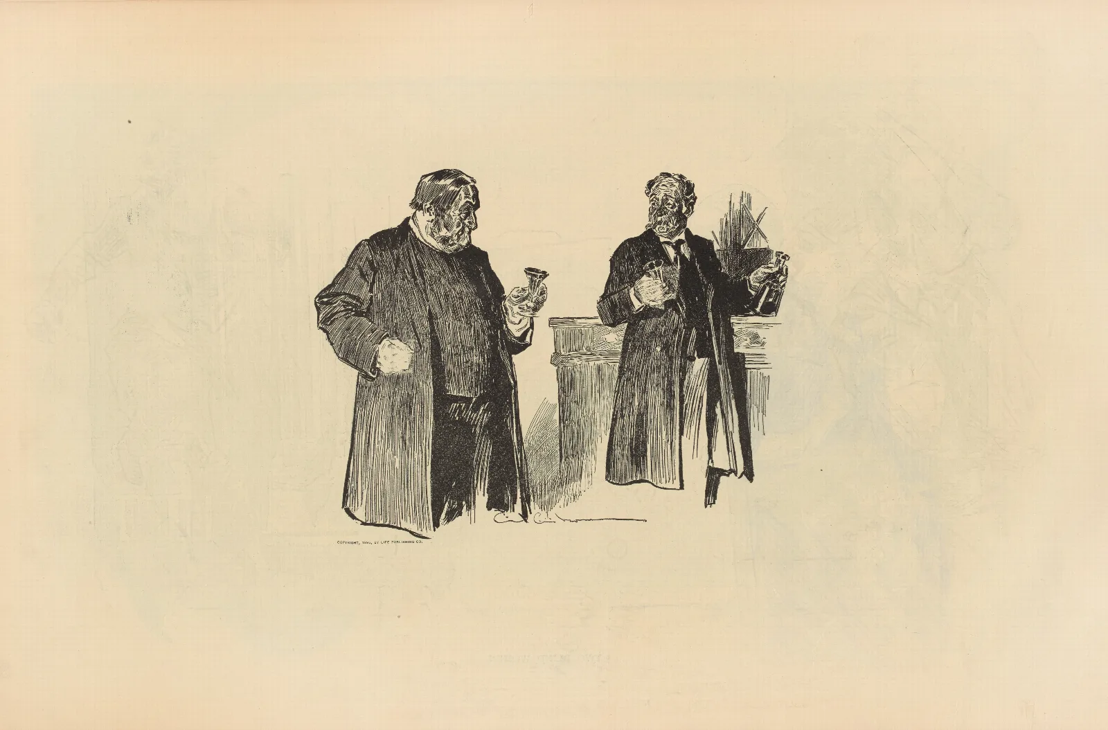 Illustration 249 by Charles Dana Gibson Wall Art by Charles Dana Gibson - Canvas Print