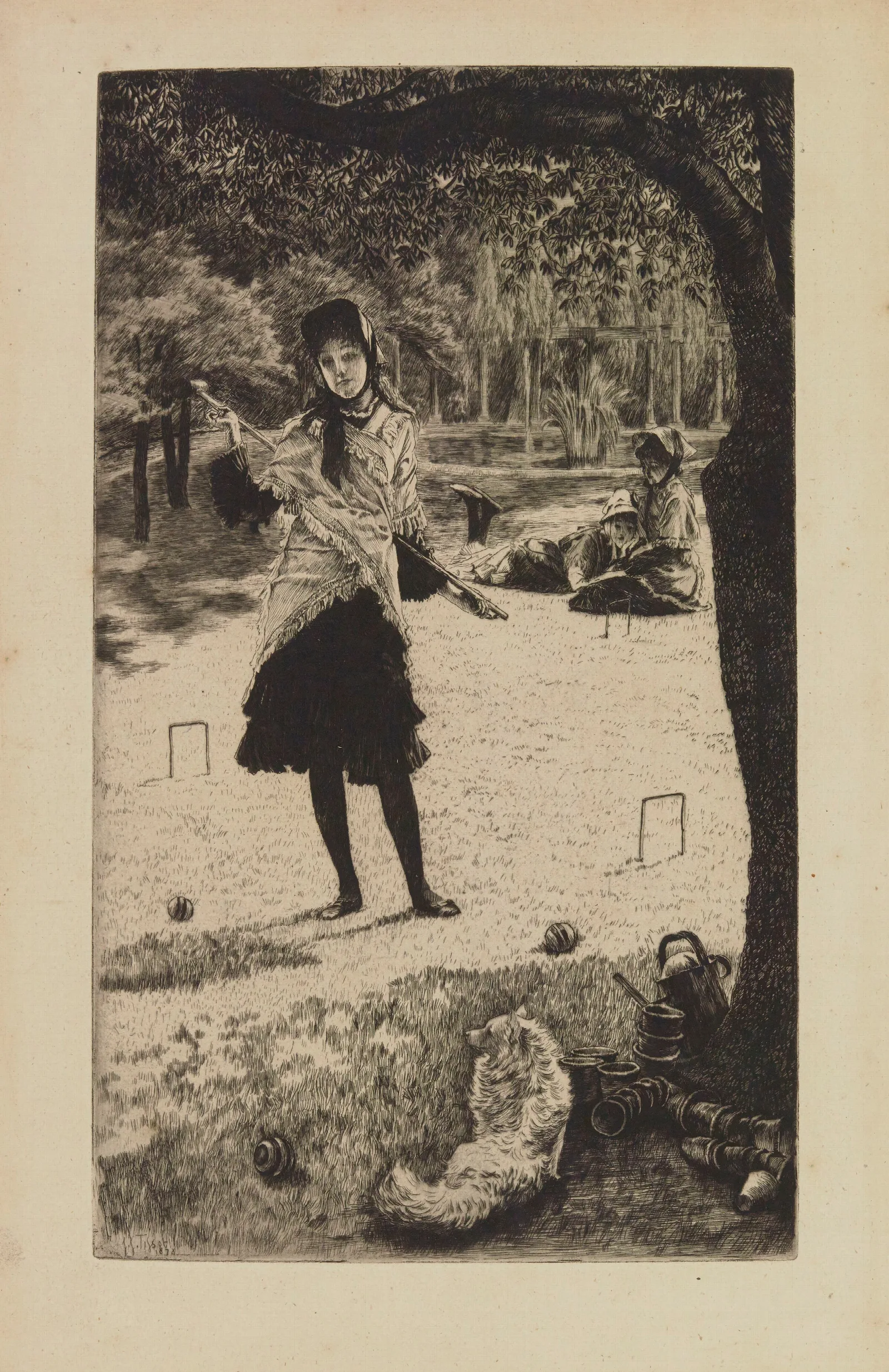 Le Croquet Wall Art by James Tissot - Canvas Print