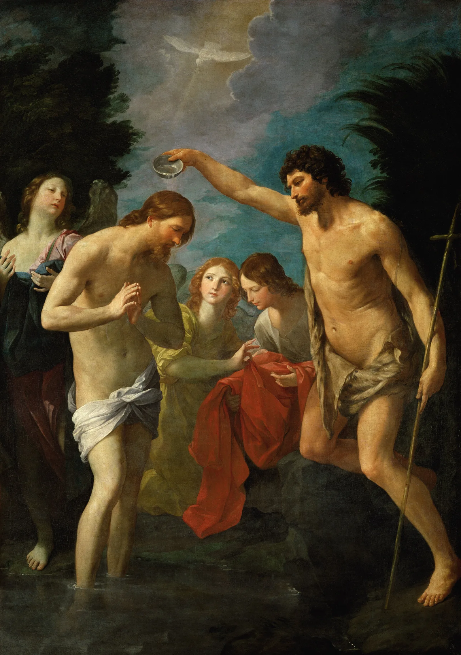 The Baptism Of Christ 10 Wall Art by Guido Reni - Canvas Print