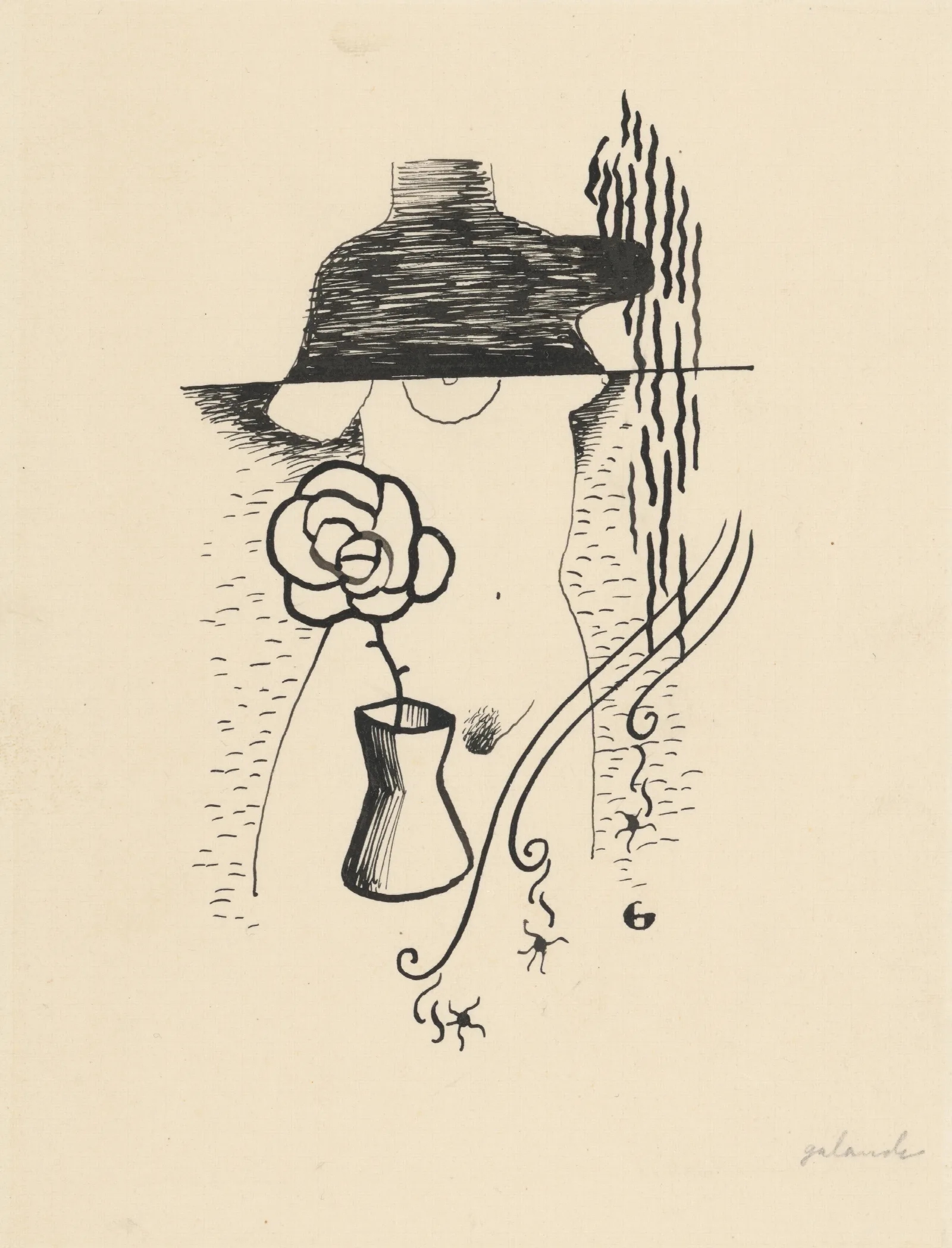 Woman And Flower 3 Wall Art by Mikuláš Galanda - Canvas Print