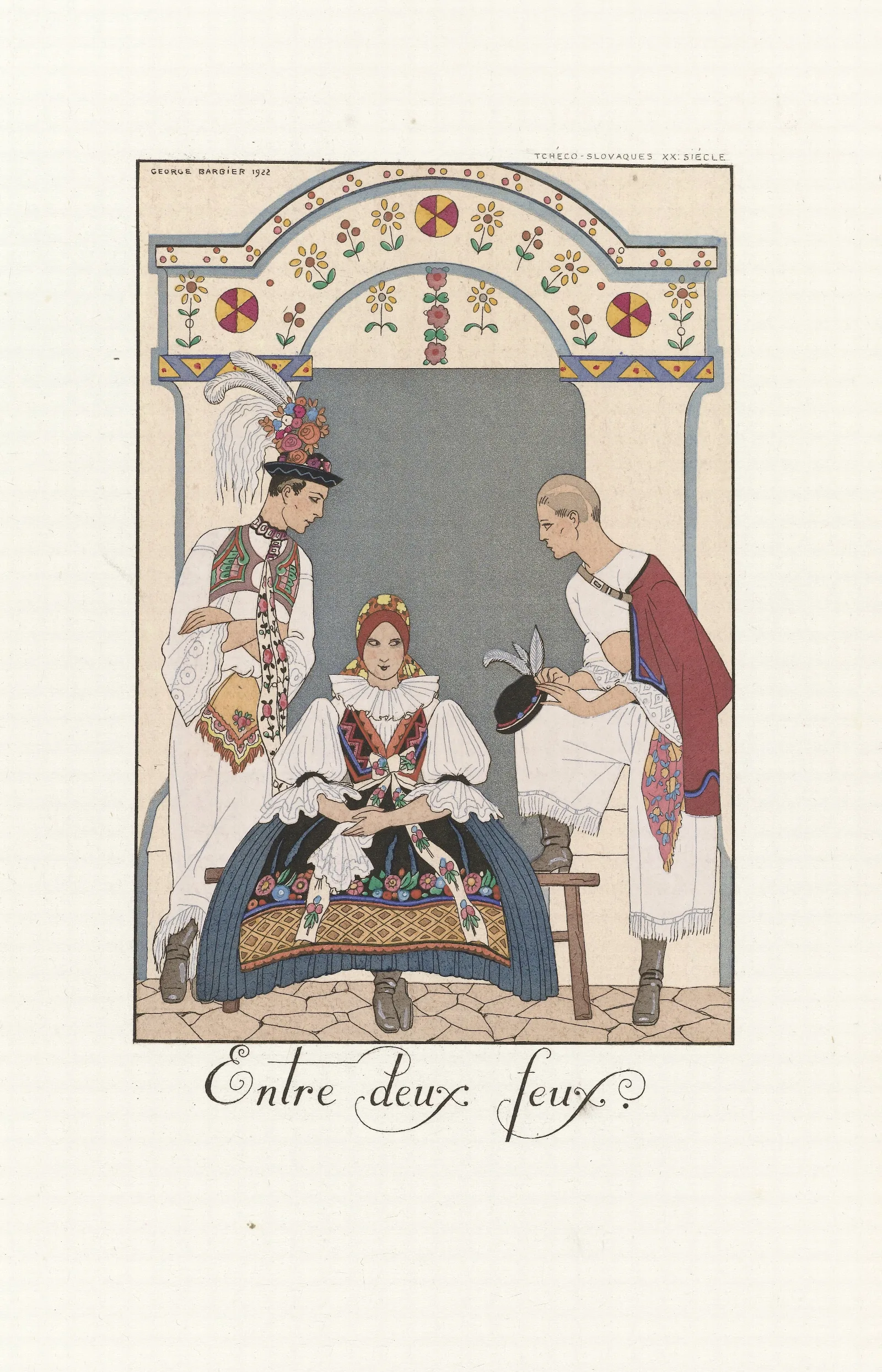 Entre Deux Feux Wall Art by George Barbier - Canvas Print