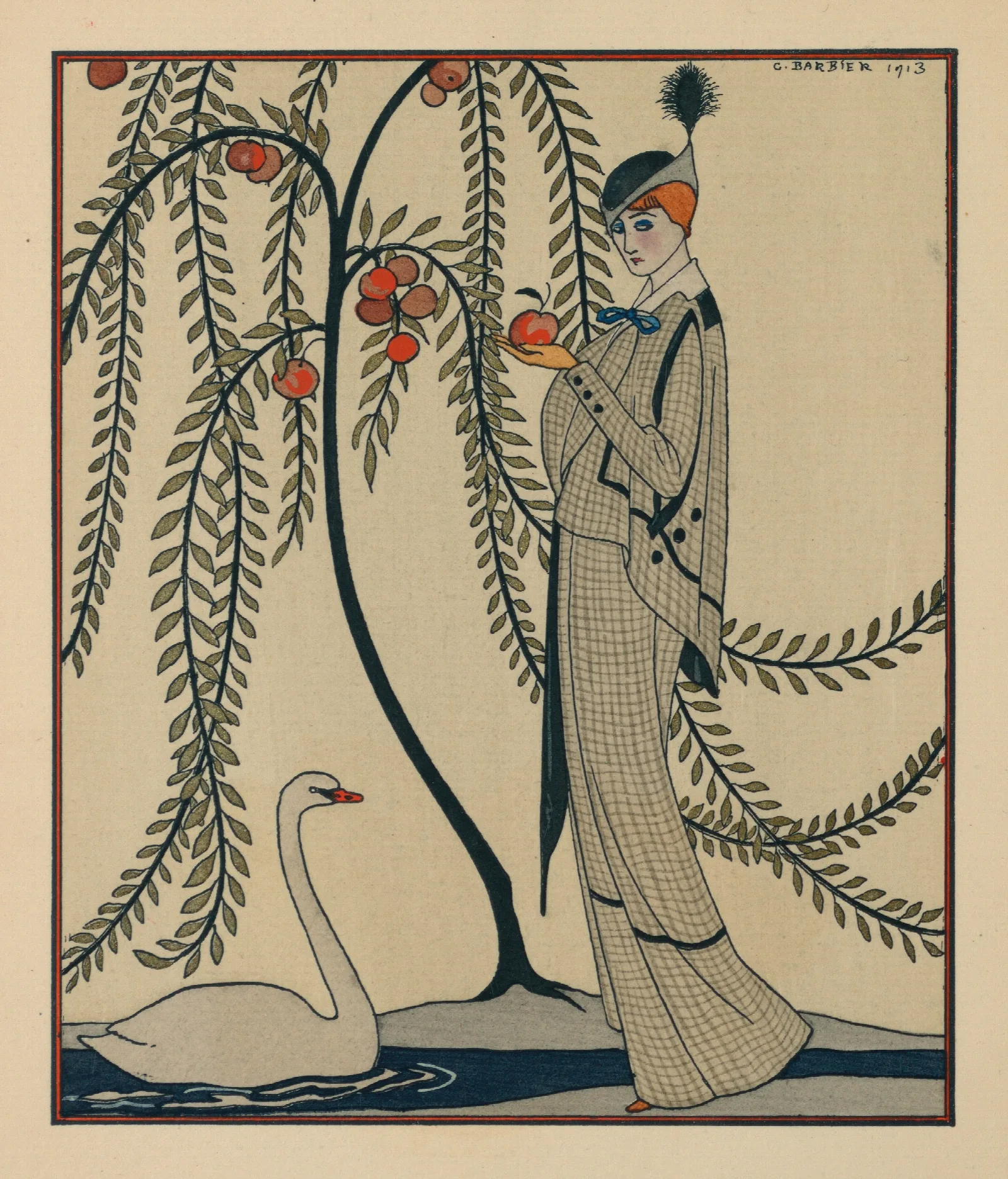 Au Jardin Des Hesperides Garden Of Hesperides Wall Art by George Barbier - Canvas Print
