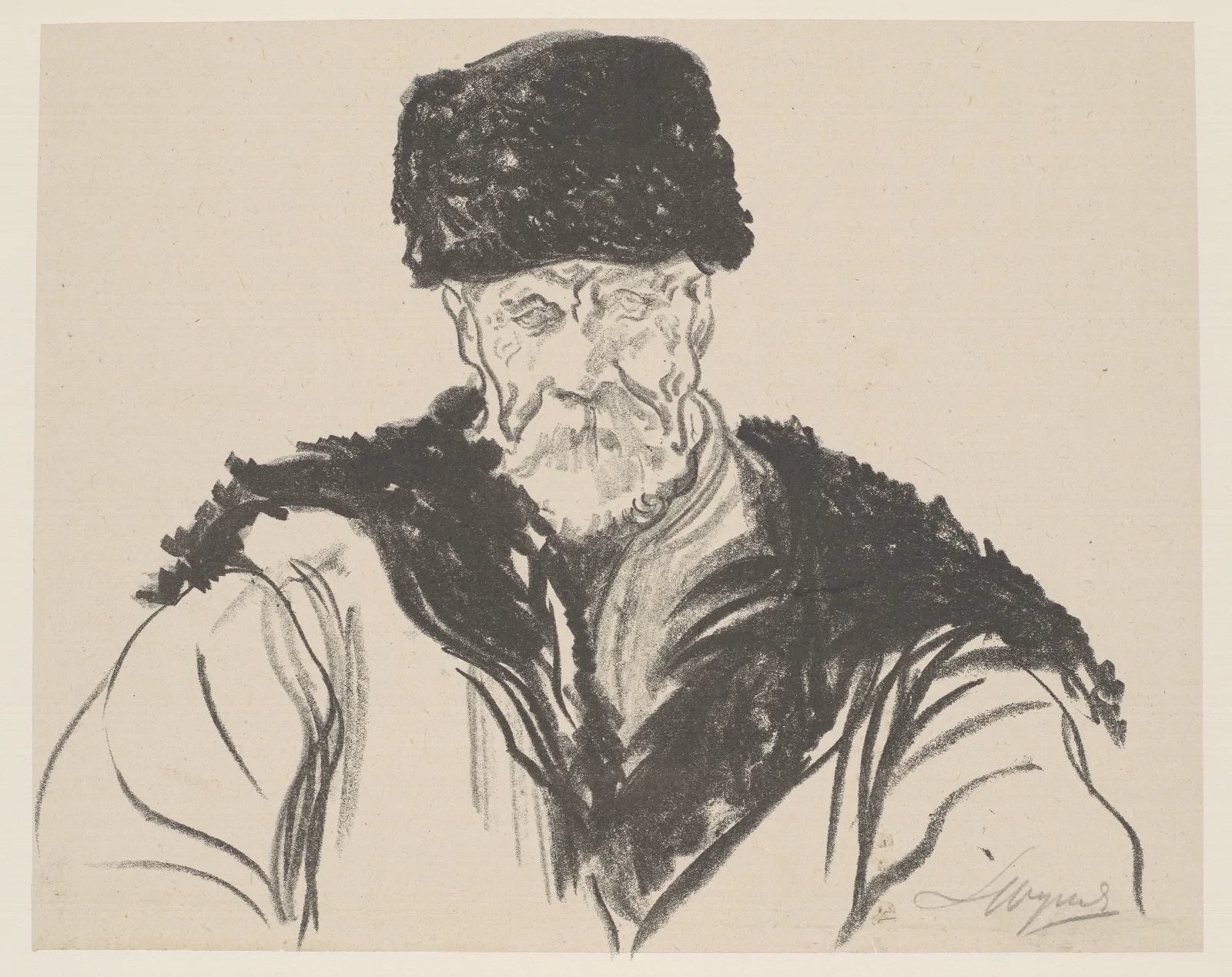 Old Peasant From Ukraine Wall Art by Leon Wyczółkowski - Canvas Print