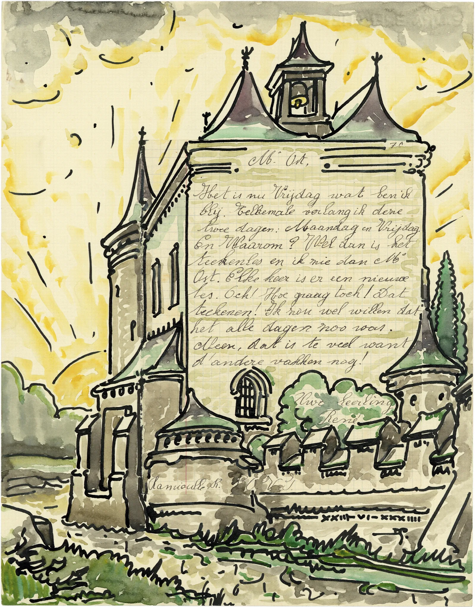Brief Ramioulle Wall Art by Alfred Ost - Canvas Print