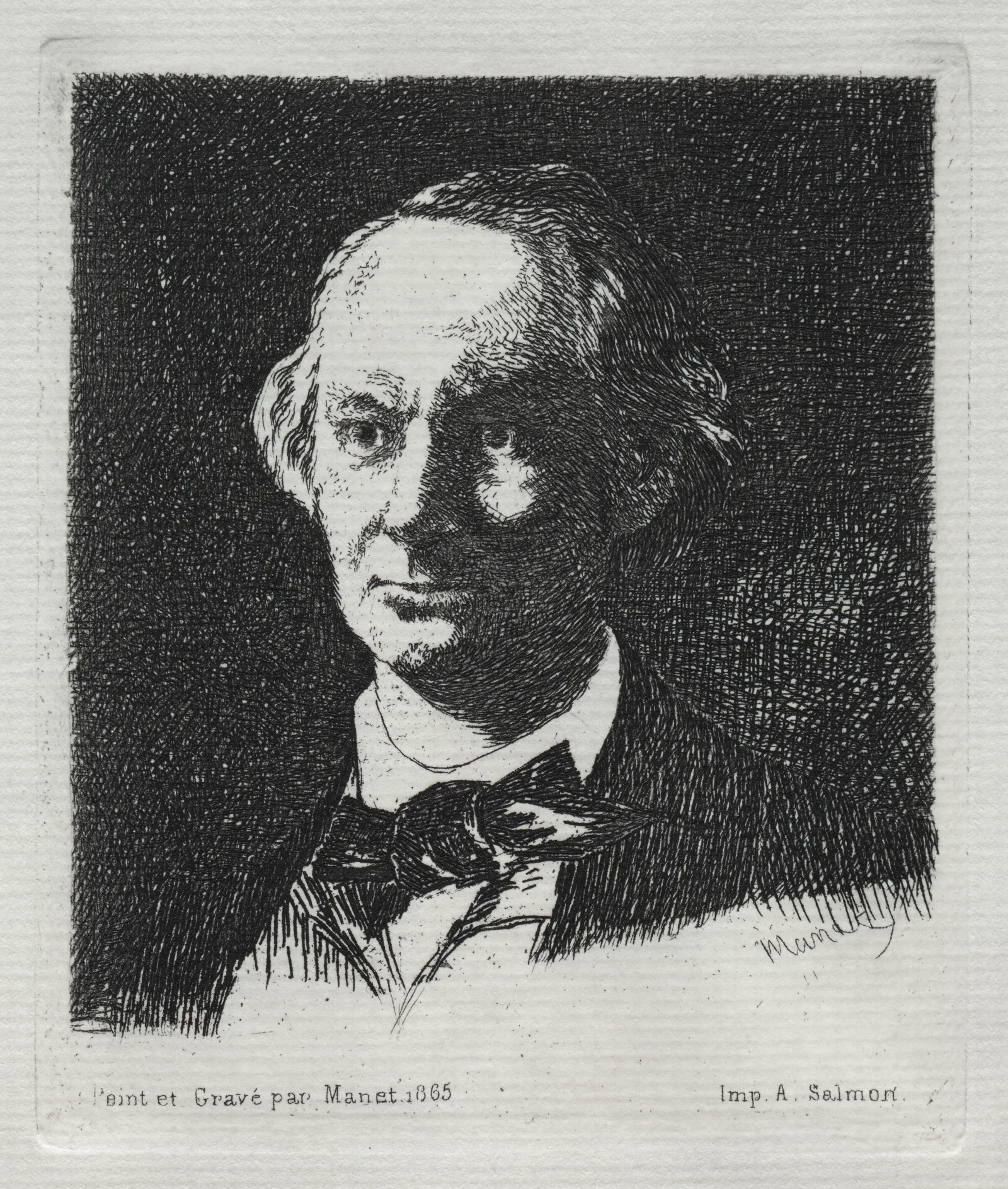 Charles Baudelaire 2 Wall Art by Édouard Manet - Canvas Print