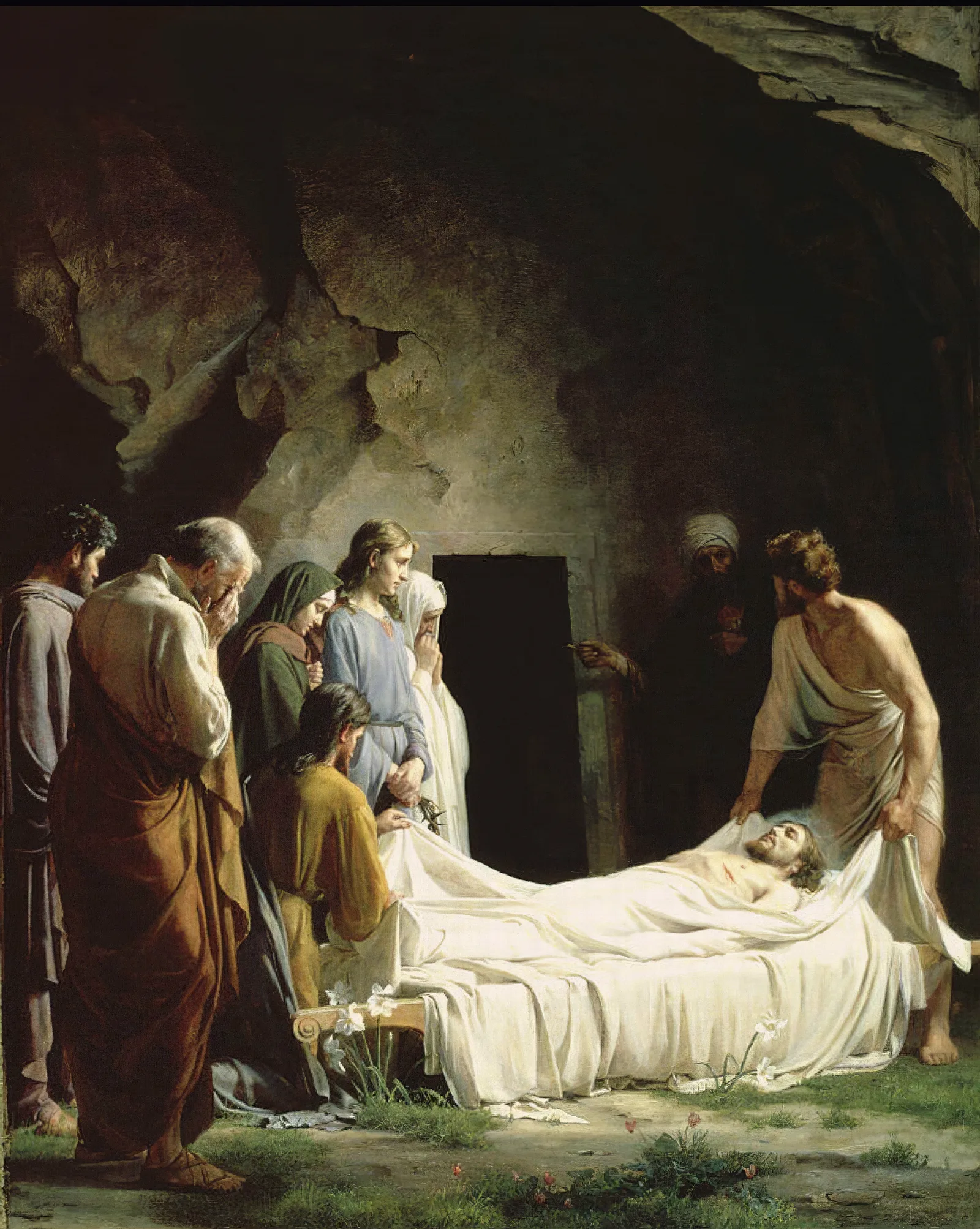 The Entombment 4 Wall Art by Carl Bloch - Canvas Print
