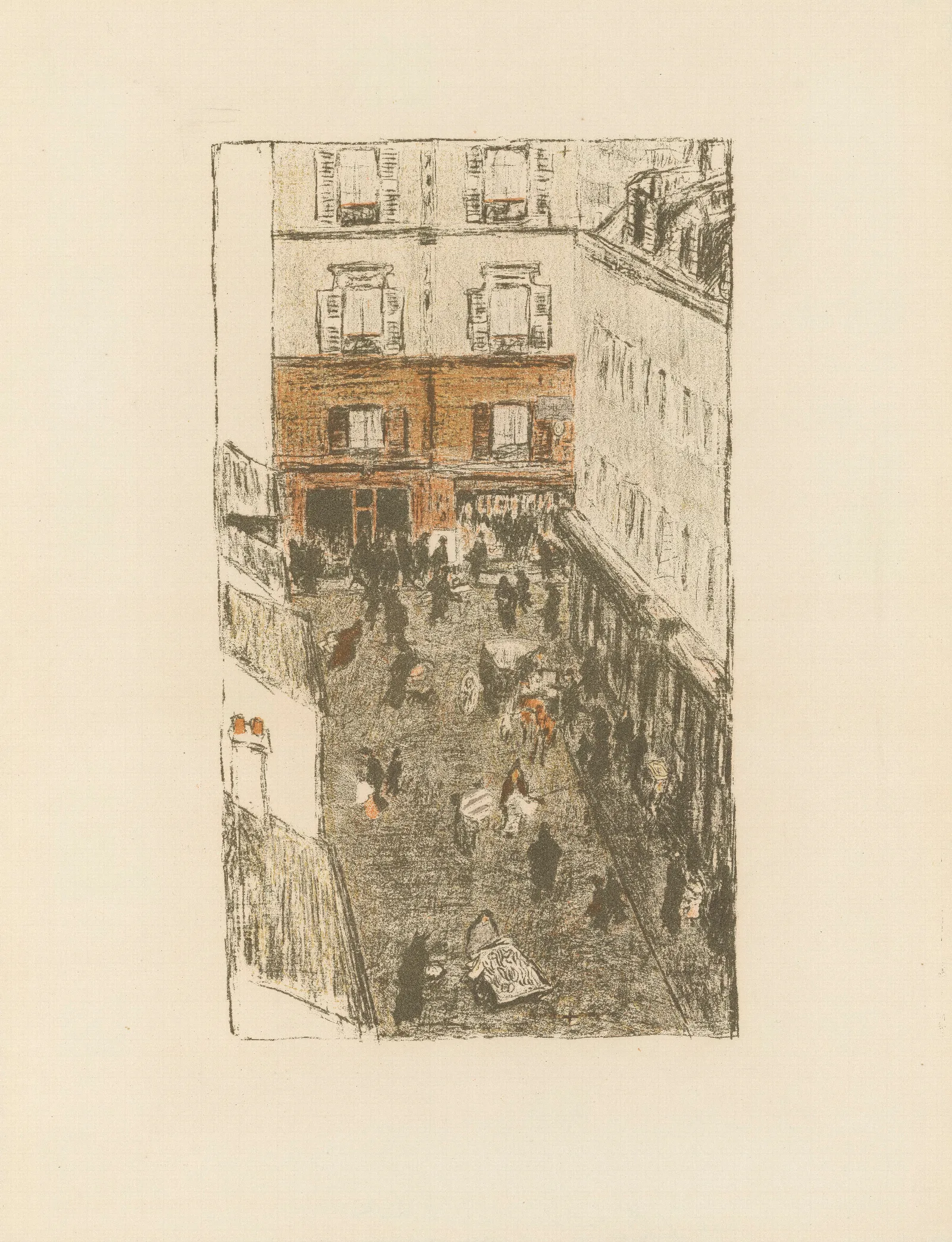 Coin De Rue Vue Den Haut Wall Art by Pierre Bonnard - Canvas Print