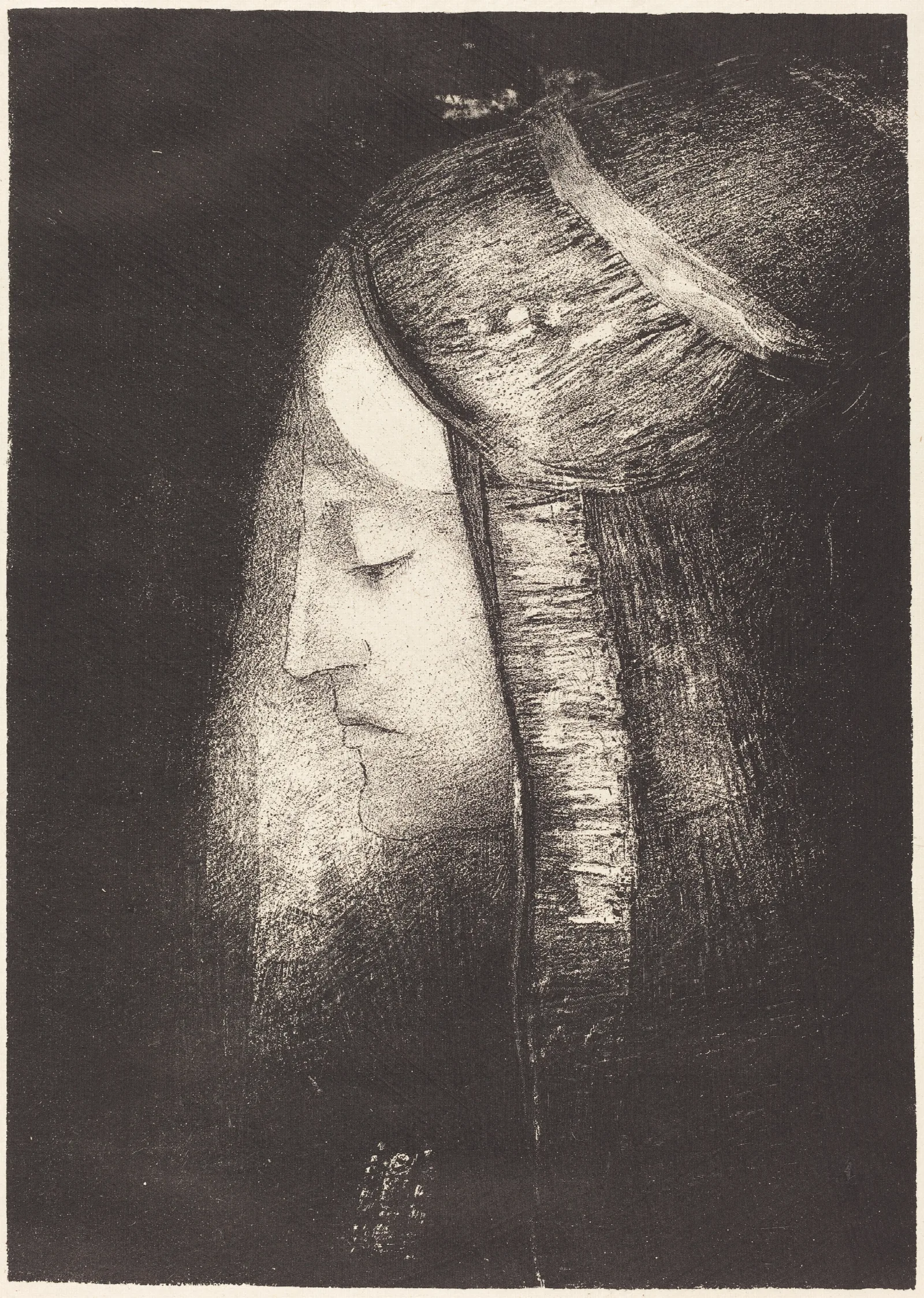 Profil De Lumiere Profile Of Light Wall Art by Odilon Redon - Canvas Print