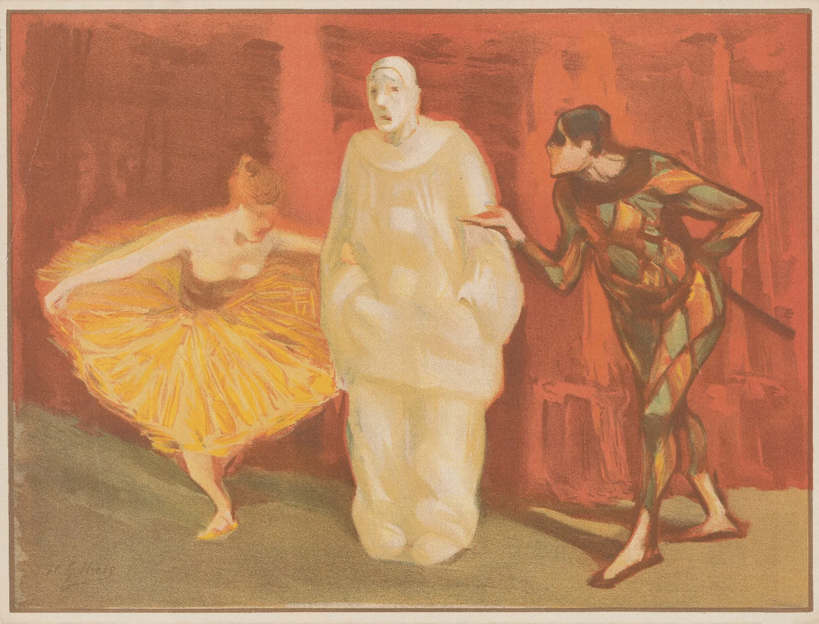 Pantomime Wall Art by Henri-Gabriel Ibels - Canvas Print