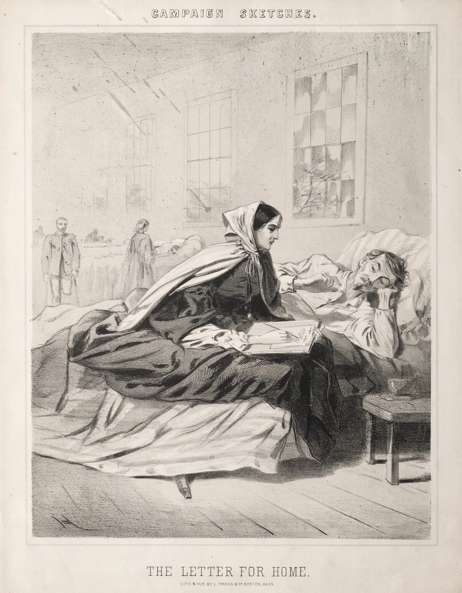 Campaign Sketches The Letter For Home Wall Art by Winslow Homer - Canvas Print