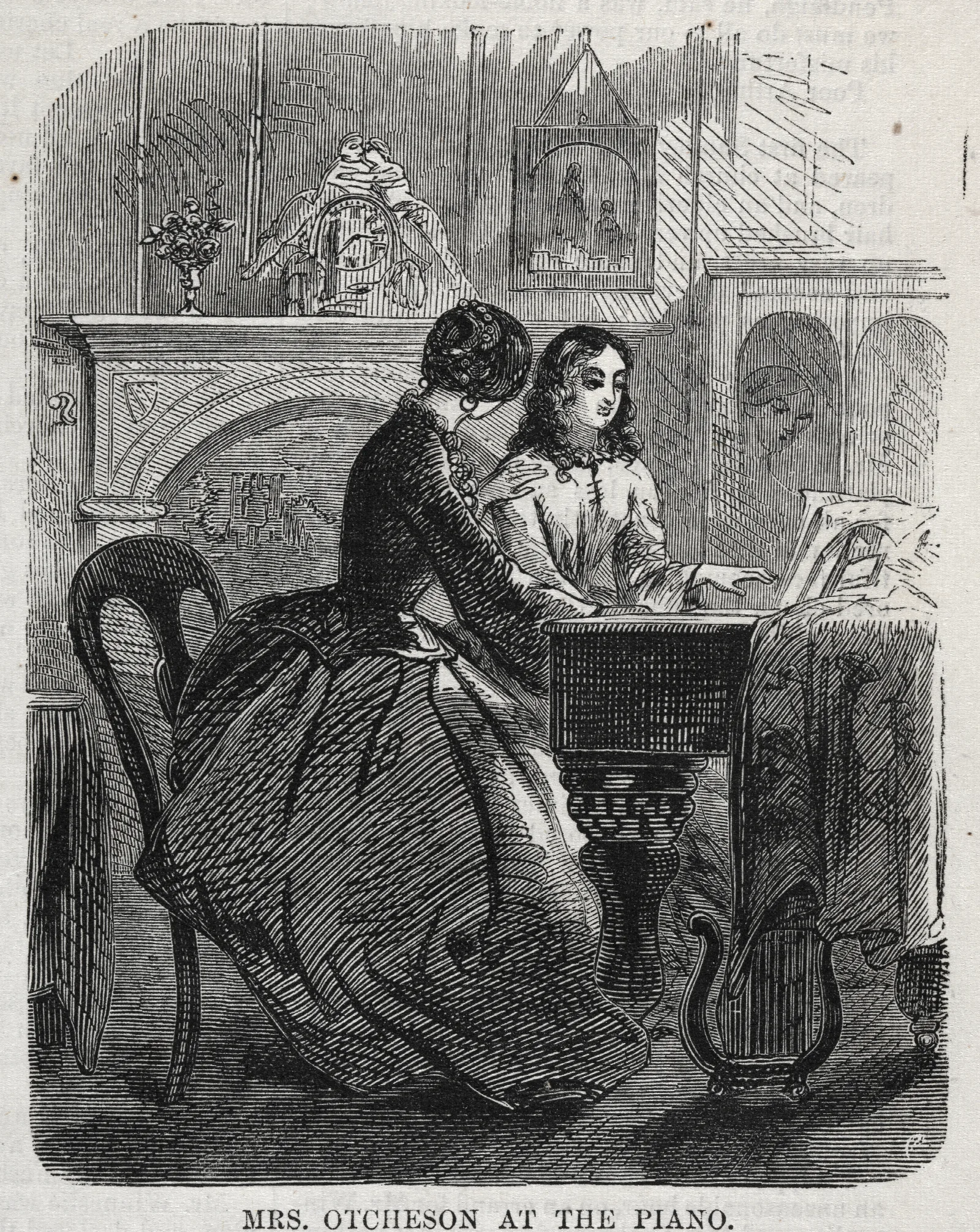 Mrs Otcheson At The Piano Wall Art by Winslow Homer - Canvas Print
