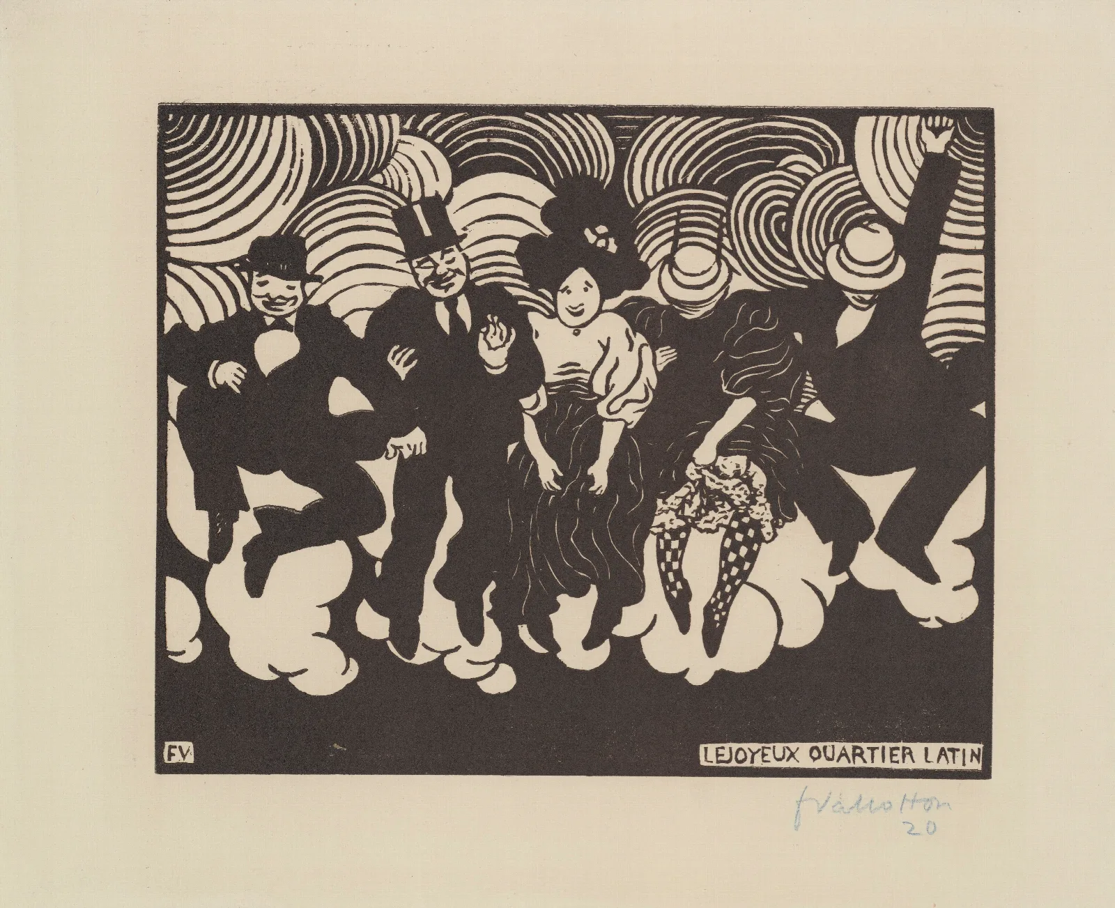 Le Joyeux Quartier Latin Wall Art by Félix Vallotton - Canvas Print