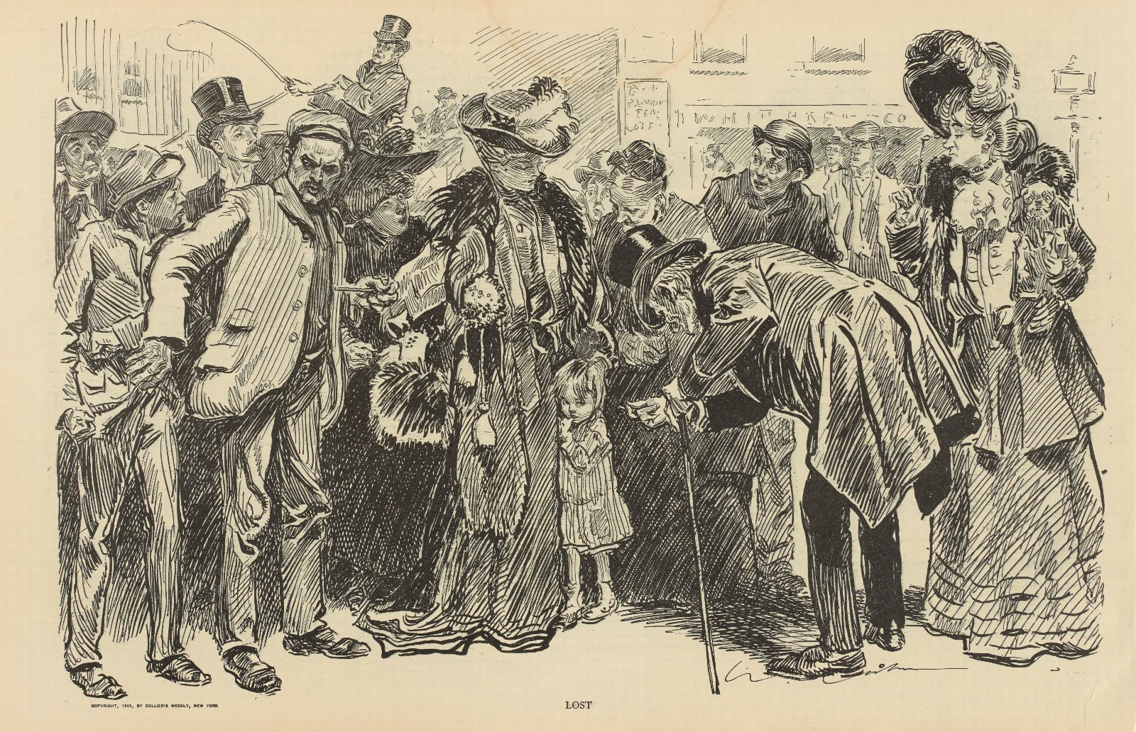Lost 3 Wall Art by Charles Dana Gibson - Canvas Print