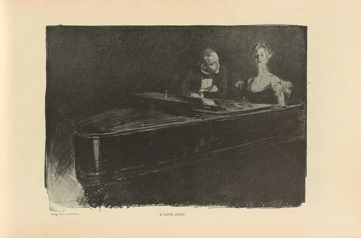 A Love Song 2 Wall Art by Charles Dana Gibson - Canvas Print