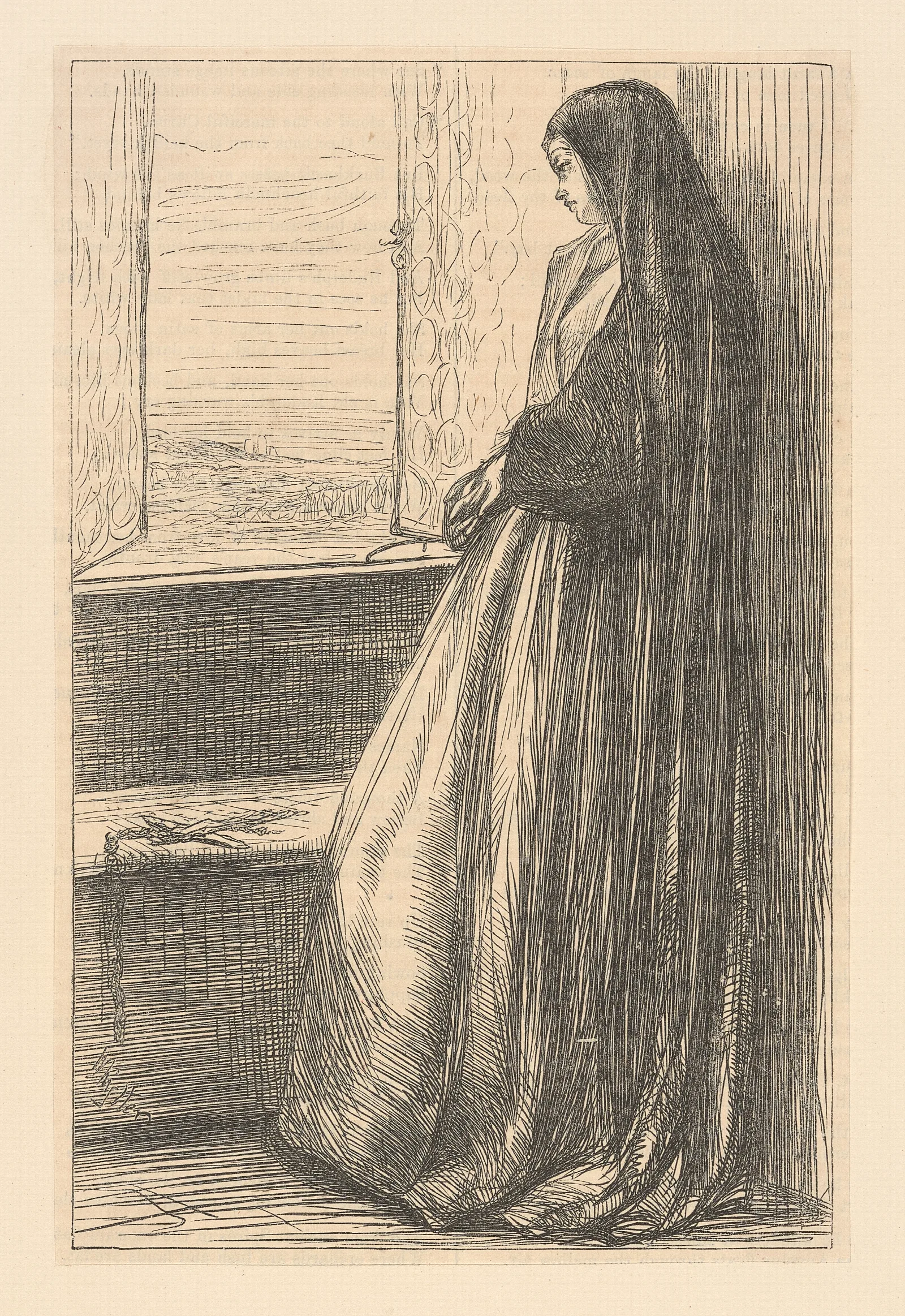 The Majors Daughter 2 Wall Art by James Abbott McNeill Whistler - Canvas Print