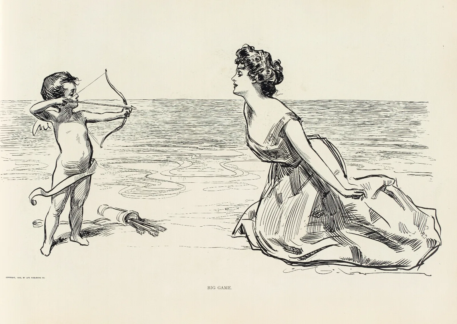 Big Game Wall Art by Charles Dana Gibson - Canvas Print