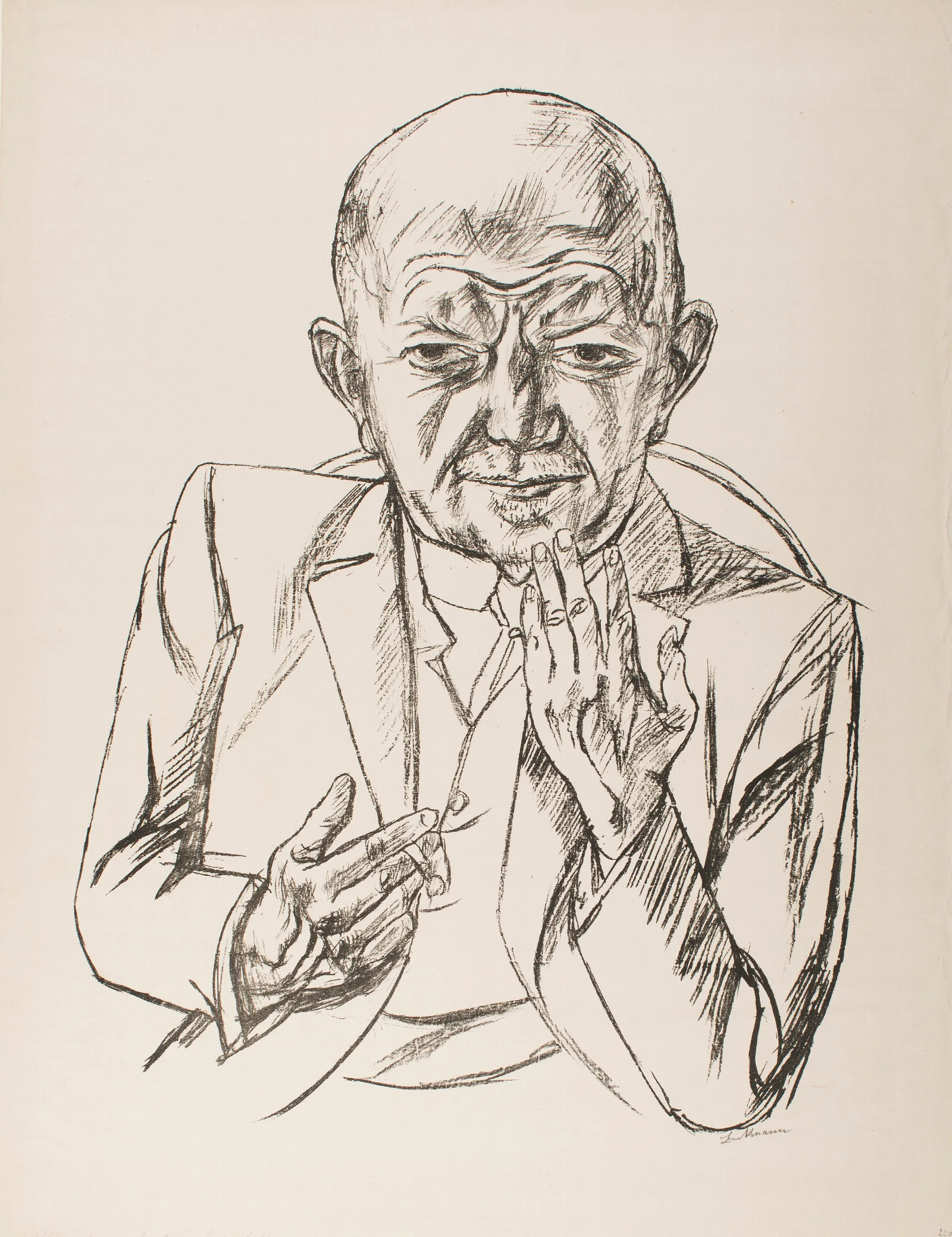 Portrait Of Dr Weidner Wall Art by Max Beckmann - Canvas Print