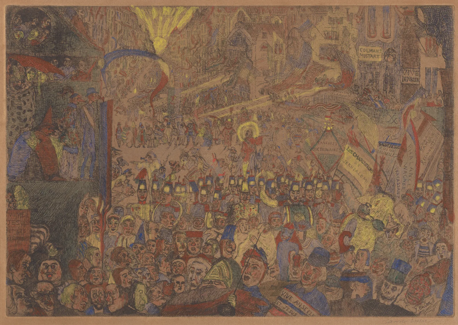 De Intocht Van Christus Te Brussel Wall Art by James Ensor - Canvas Print