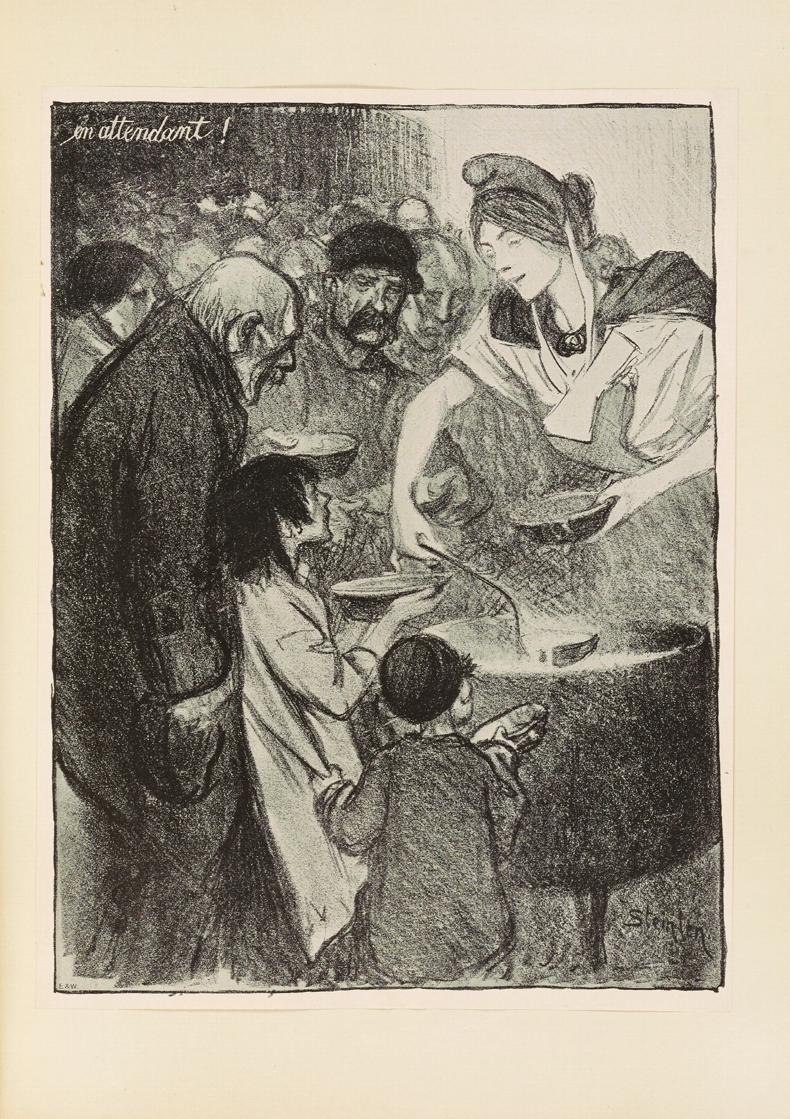 Waiting Their Turn Wall Art by Théophile Alexandre Steinlen - Canvas Print