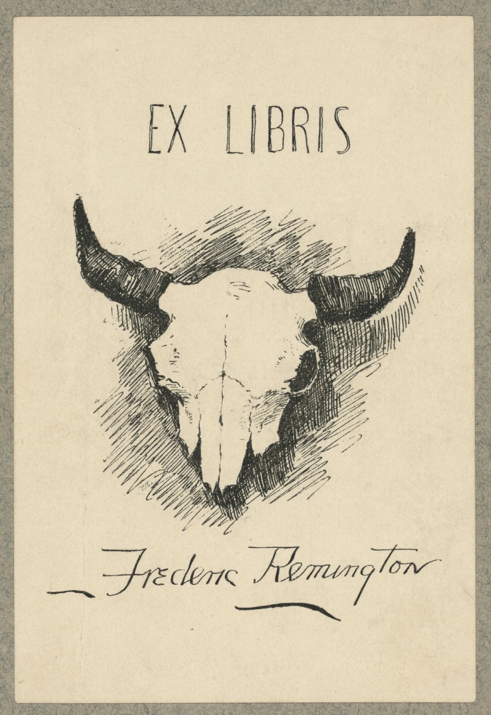 Bookplate Of Frederic Remington Wall Art by Frederic Remington - Canvas Print